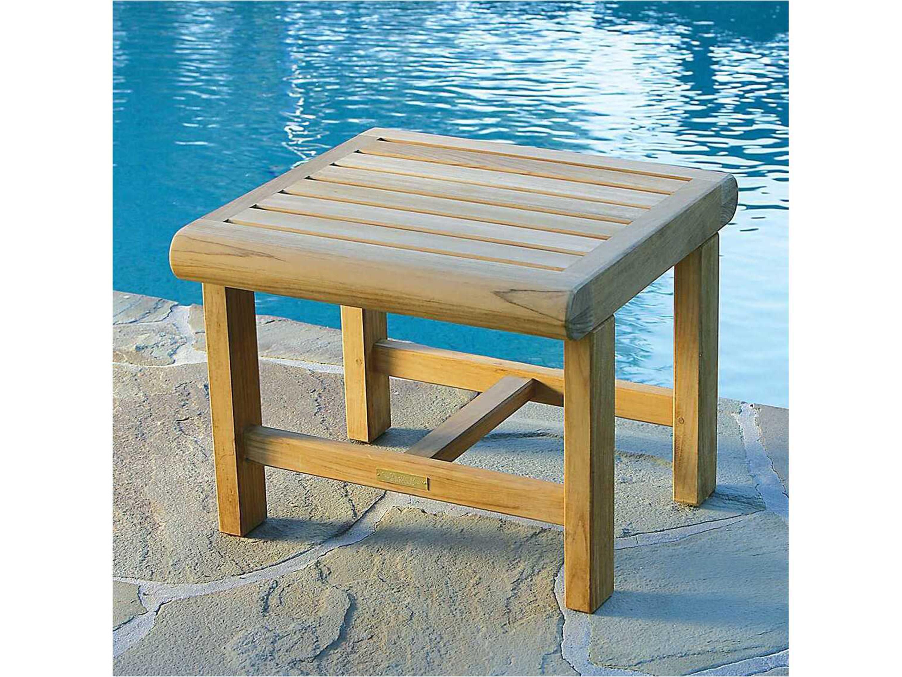 Kingsley Bate Nantucket Teak 21" Wide Square End Table