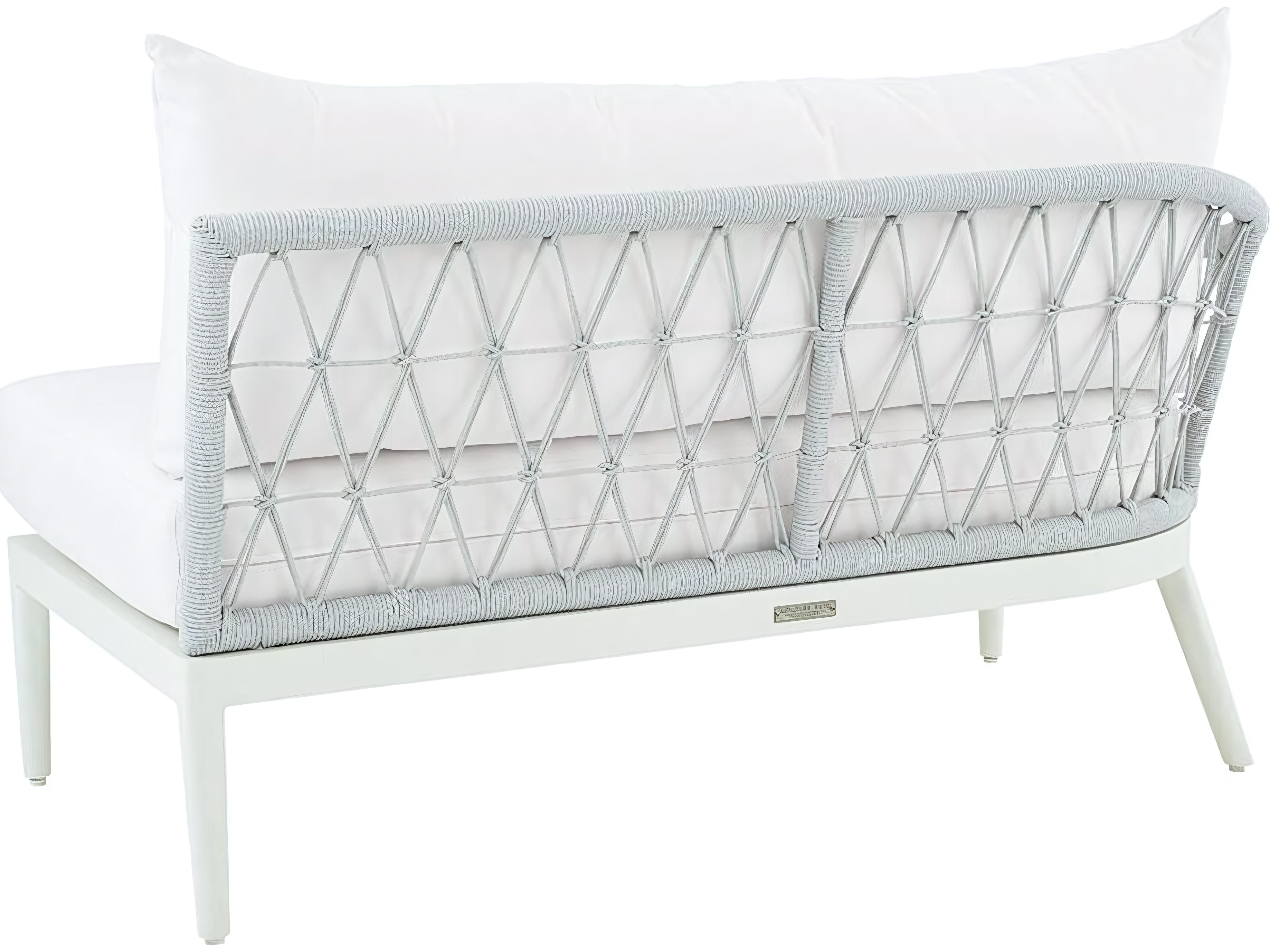 Kingsley Bate Nevis Aluminum Cushion Sectional Left Arm Facing Loveseat