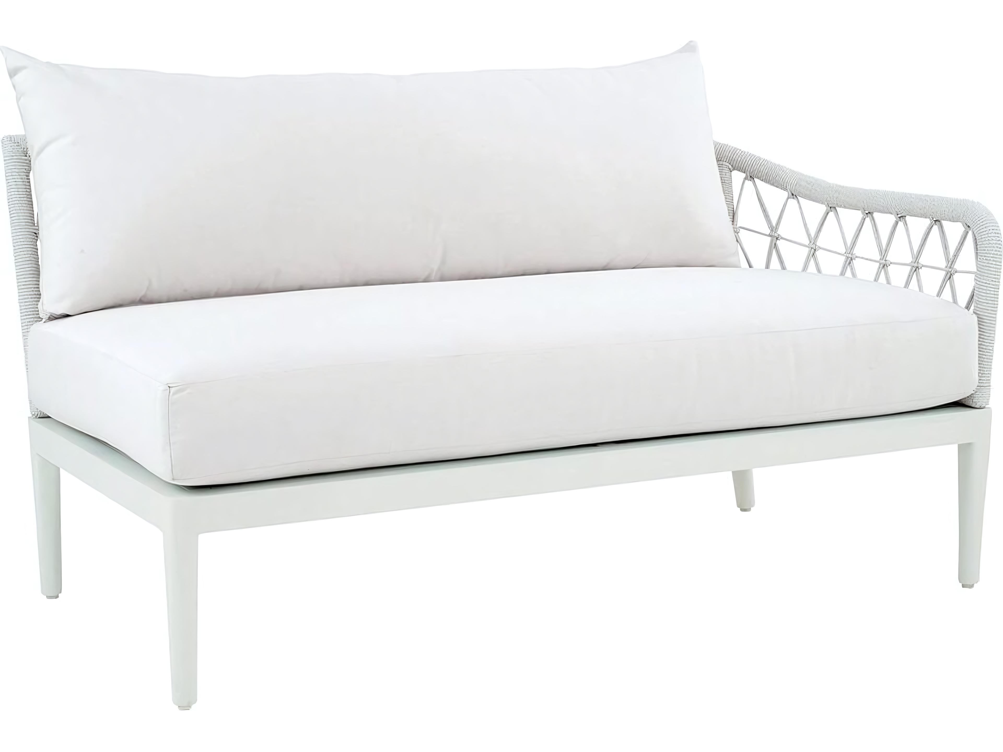 Kingsley Bate Special Order Nevis Aluminum Cushion Sectional Right Arm Facing Loveseat