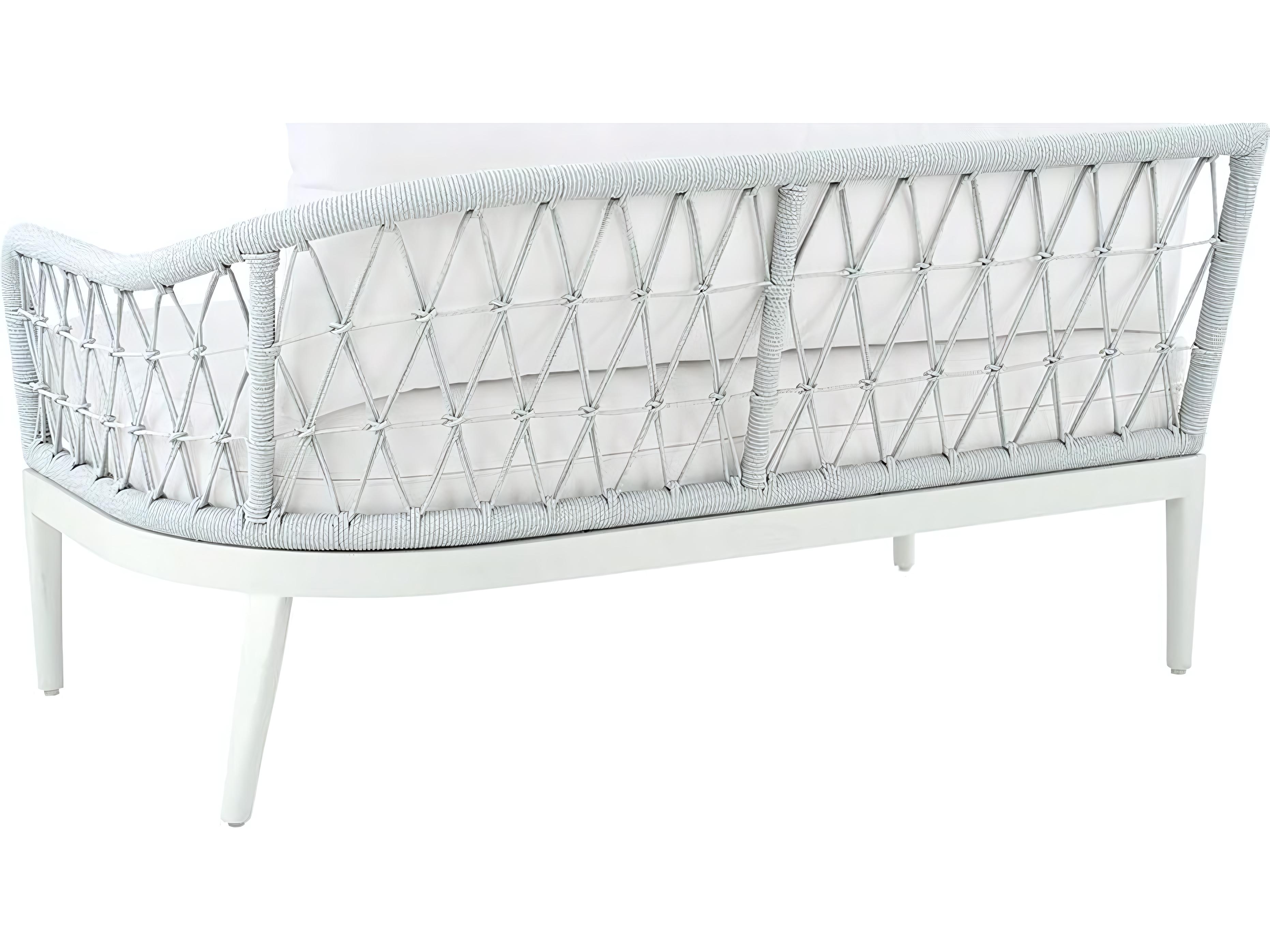 Kingsley Bate Special Order Nevis Aluminum Cushion Sectional Right Arm Facing Loveseat