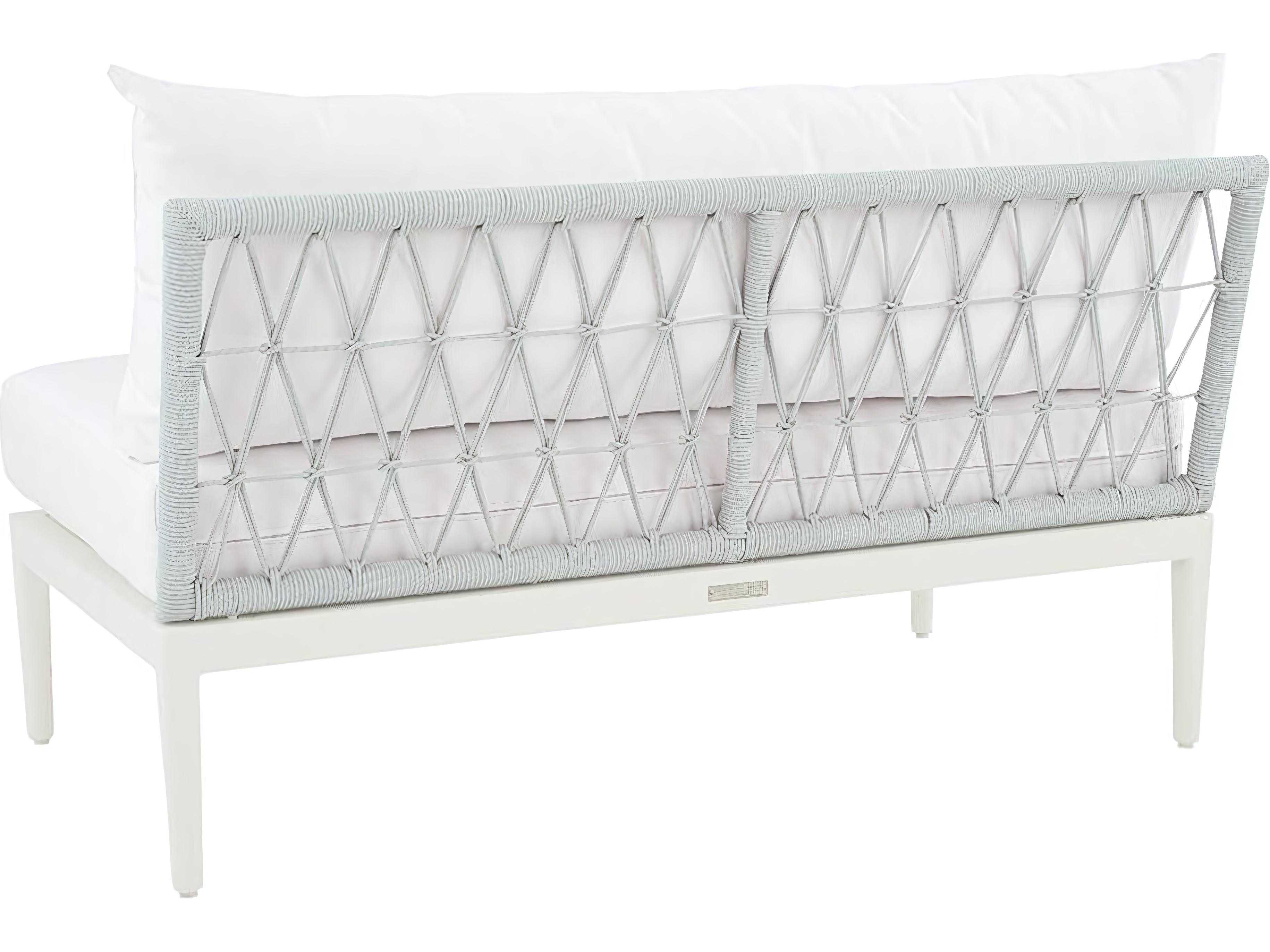 Kingsley Bate Nevis Aluminum Cushion Sectional Armless Loveseat