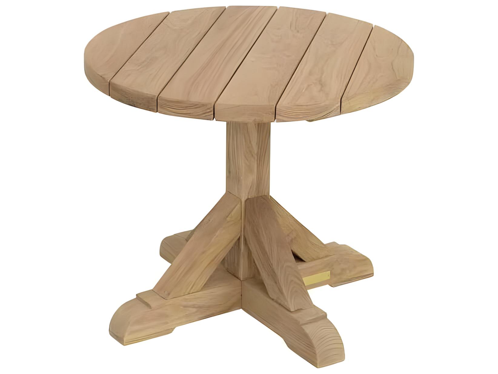Kingsley Bate Provence Teak 24" Wide Round End Table