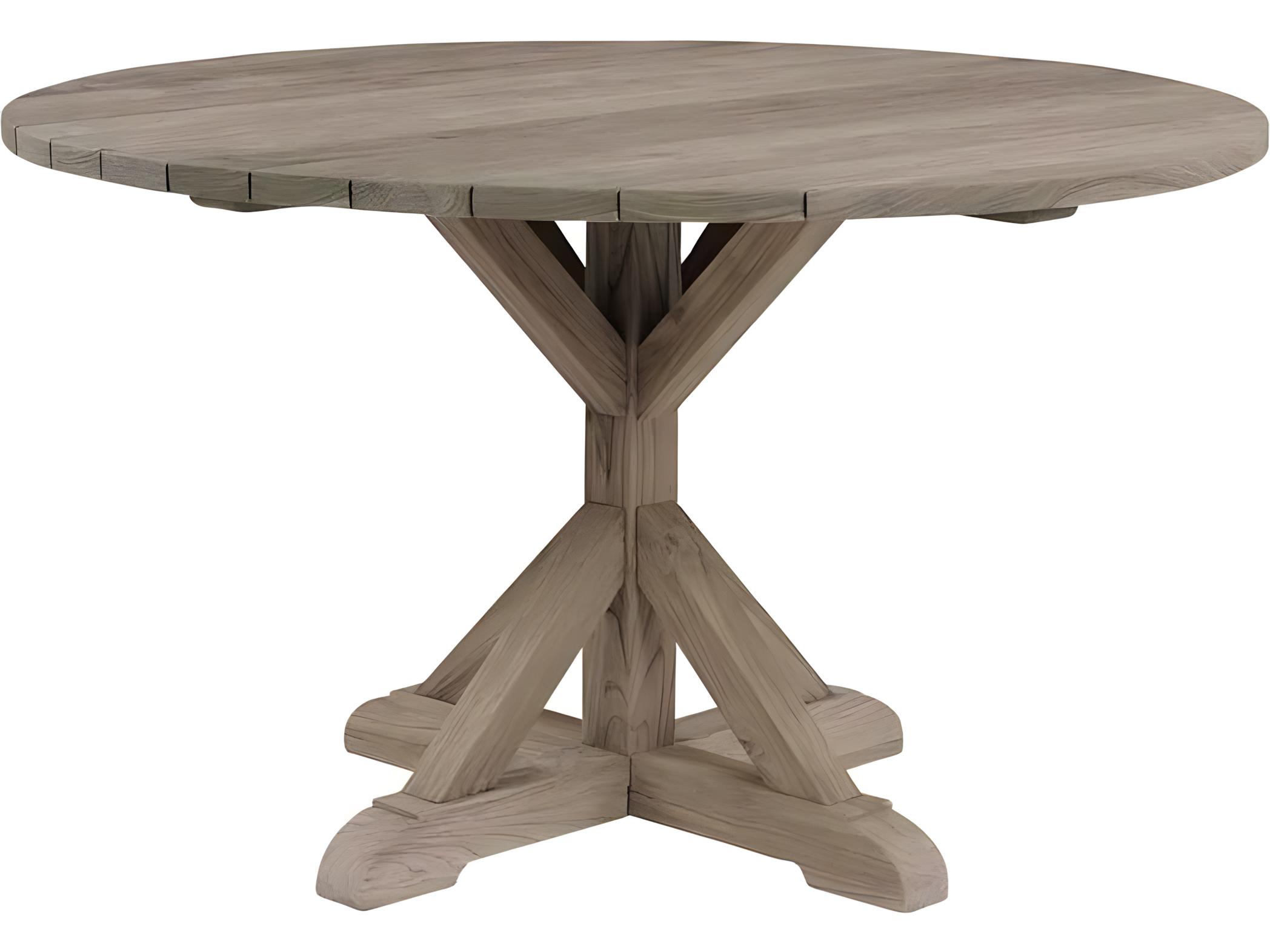 Kingsley Bate Provence Teak 59" Wide Round Dining Table