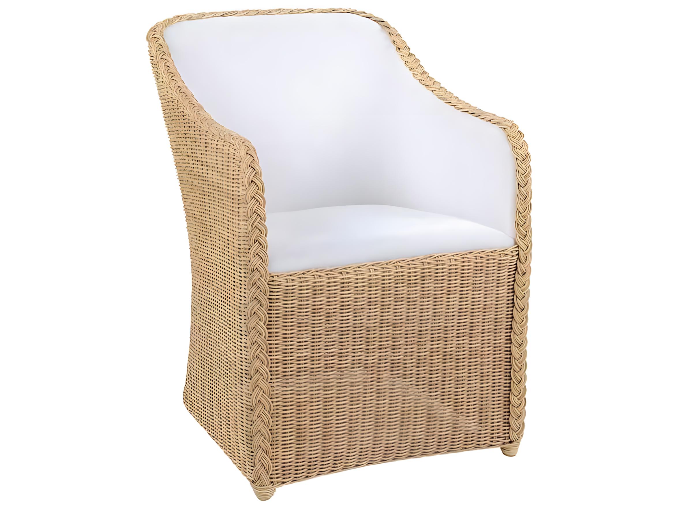 Kingsley Bate Quogue Wicker Sling Dining Arm Chair