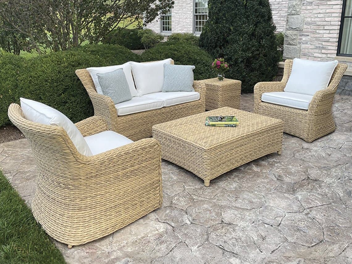 Kingsley Bate Sag Harbor Wicker Cushion Lounge Set
