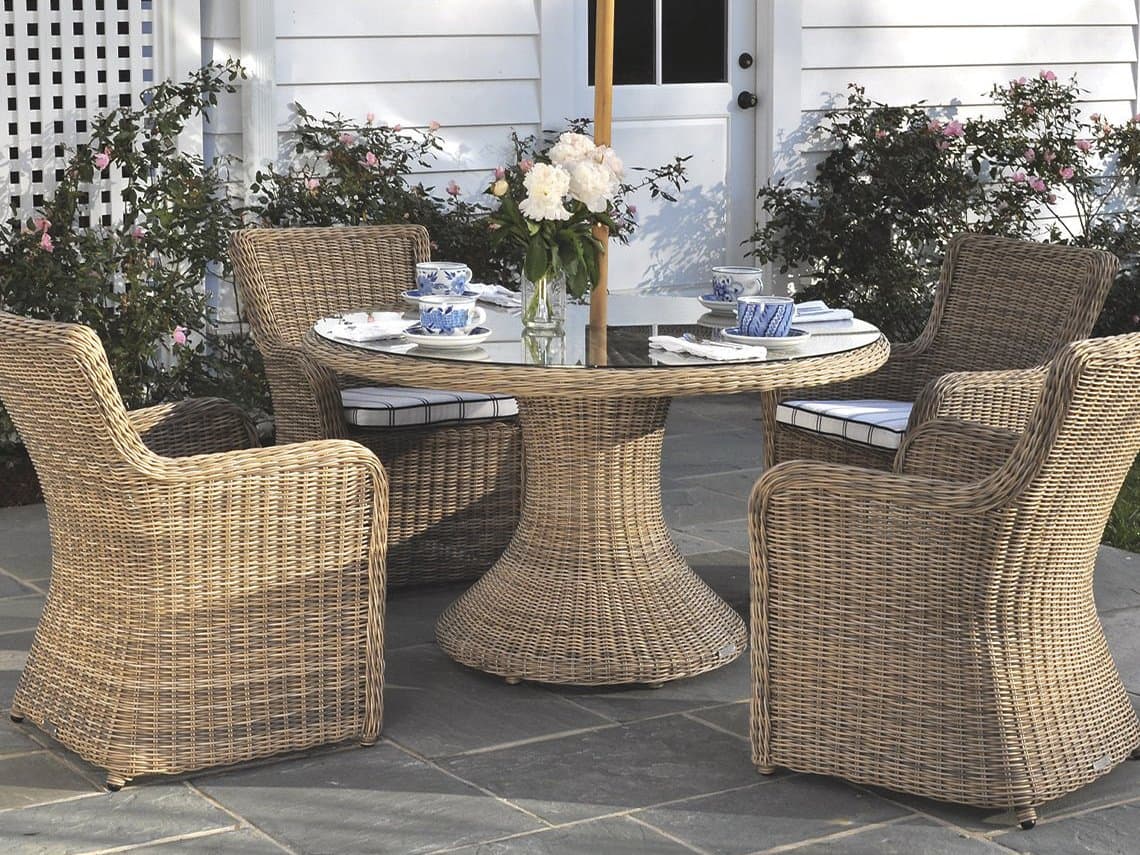 Kingsley Bate Sag Harbor Wicker Dining Set