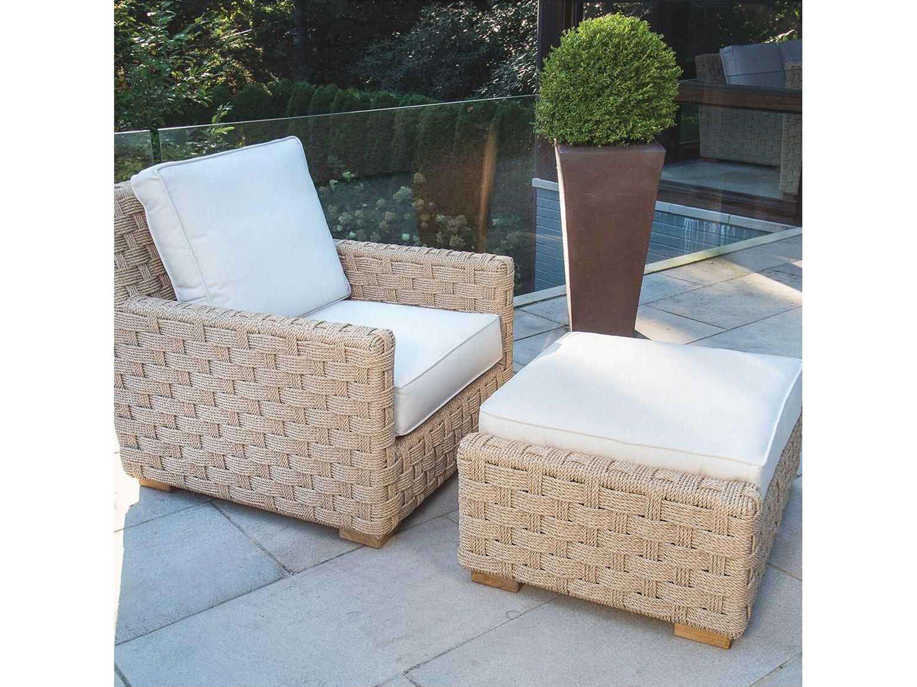 Kingsley Bate Special Order St. Barts Aluminum Cushion Ottoman