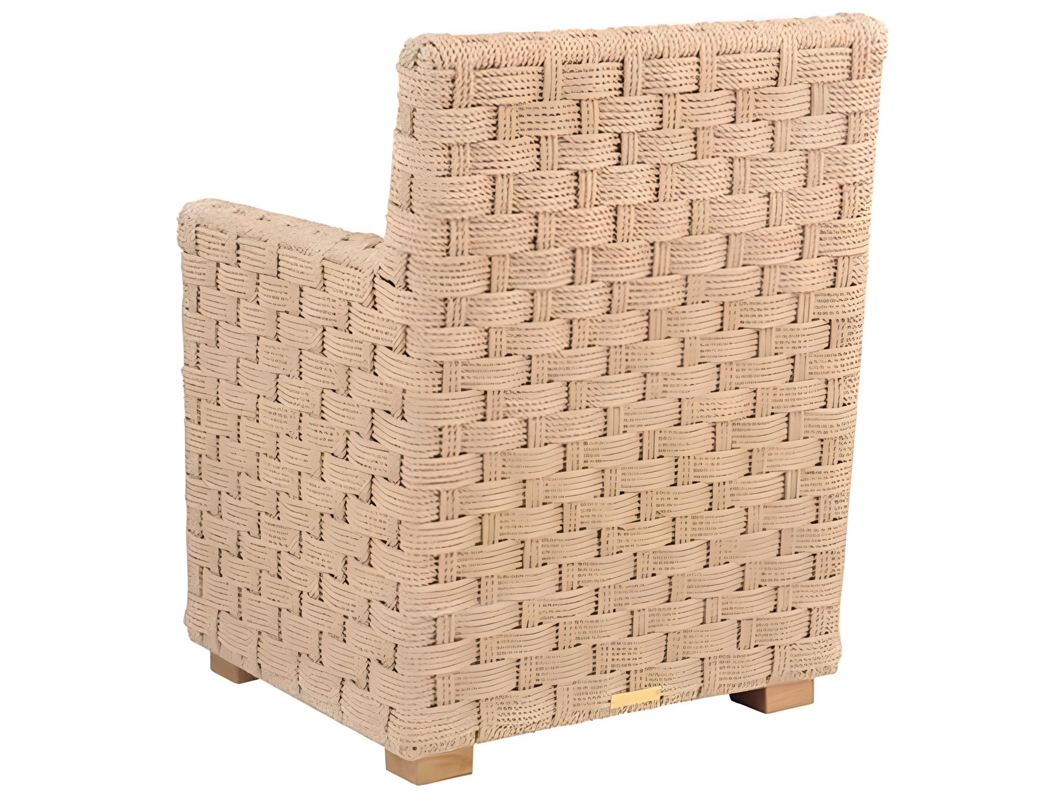 Kingsley Bate Special Order St. Barts Aluminum Cushion Dining Arm Chair