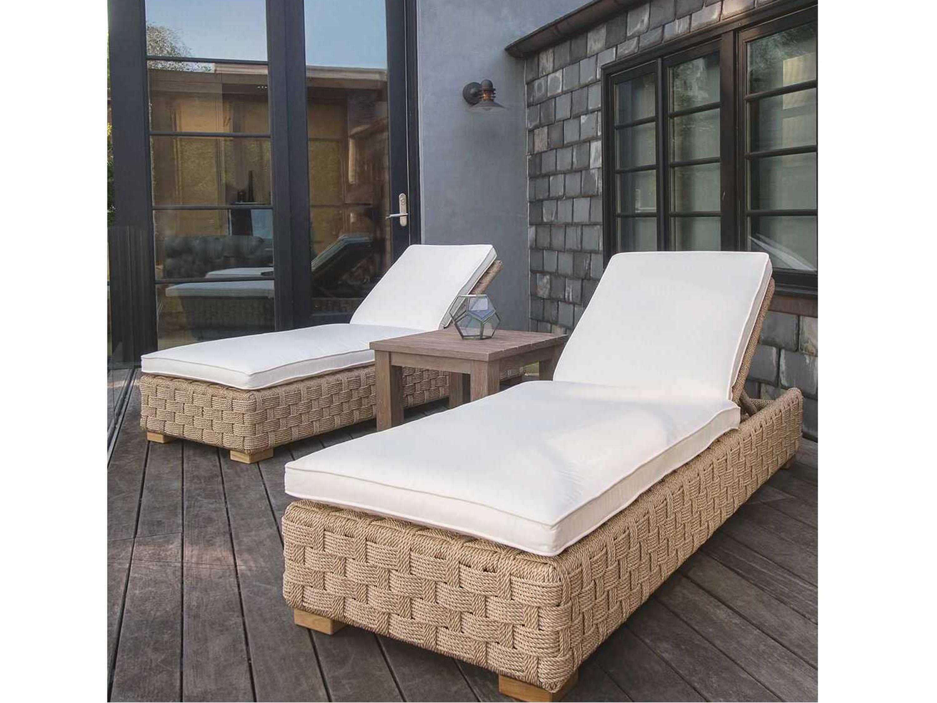 Kingsley Bate Special Order St. Barts Aluminum Cushion Chaise Lounge