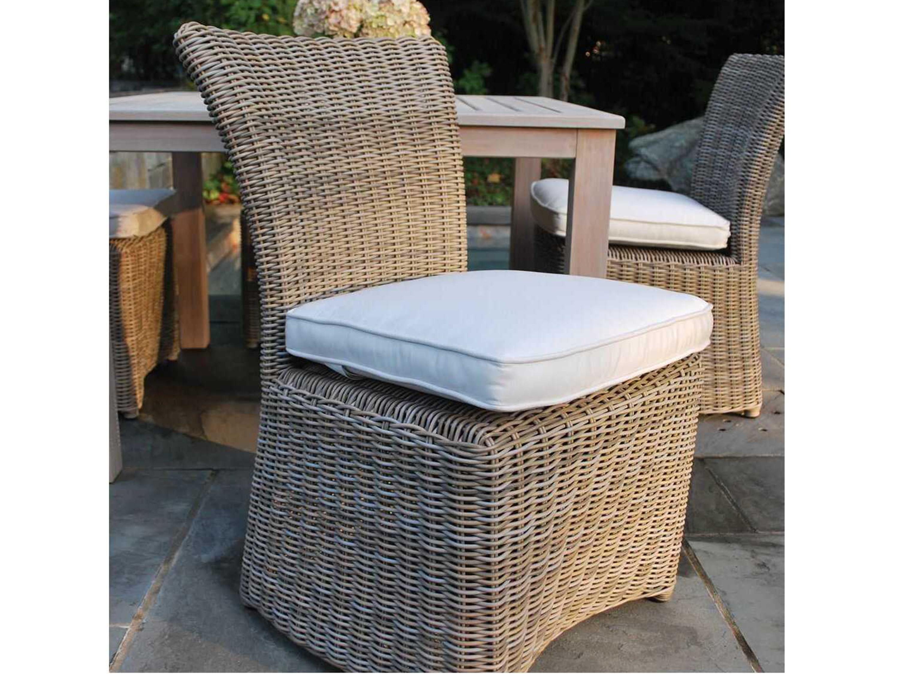 Kingsley Bate Sag Harbor Wicker Cushion Dining Side Chair