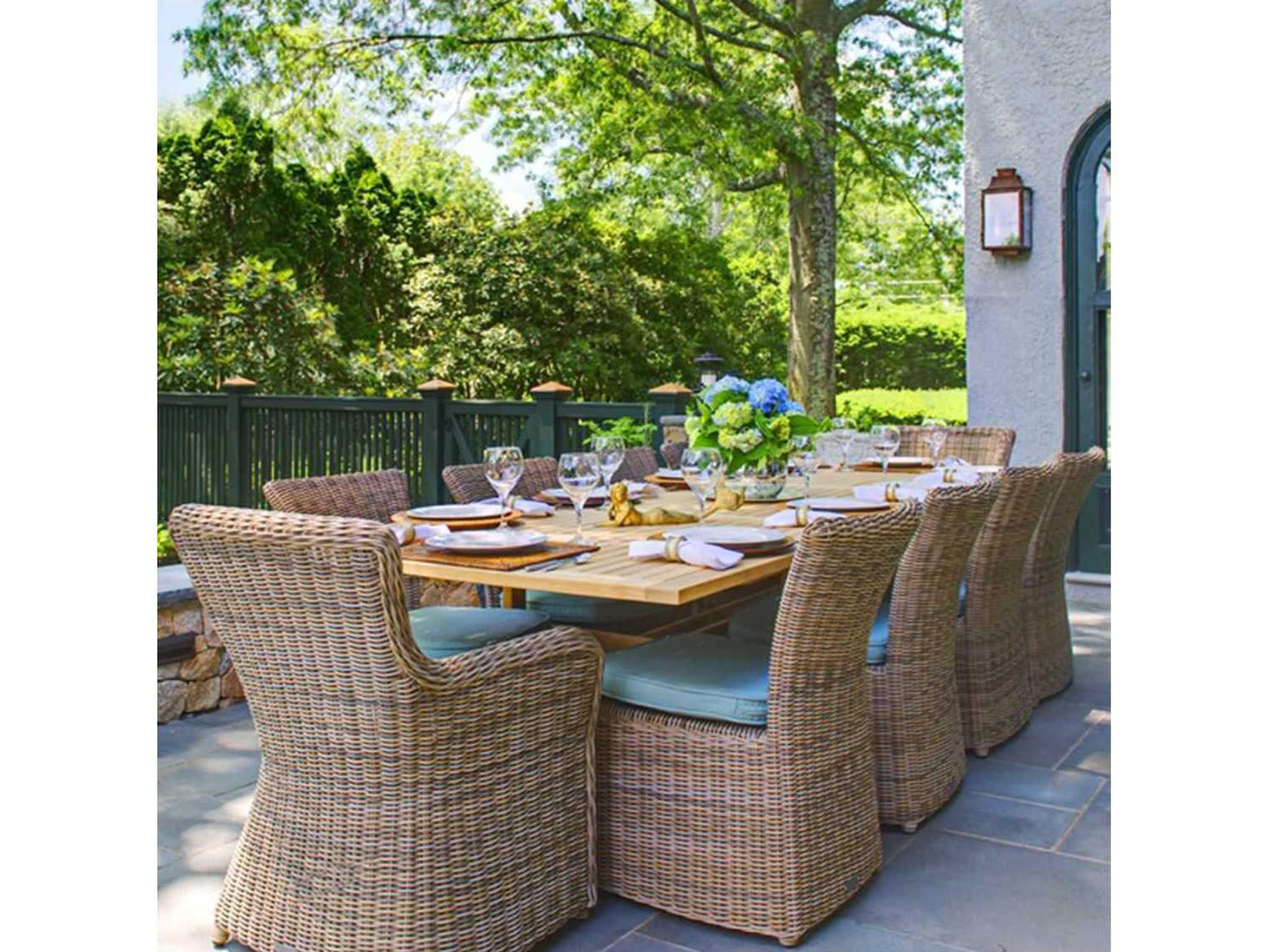 Kingsley Bate Sag Harbor Wicker Cushion Dining Side Chair