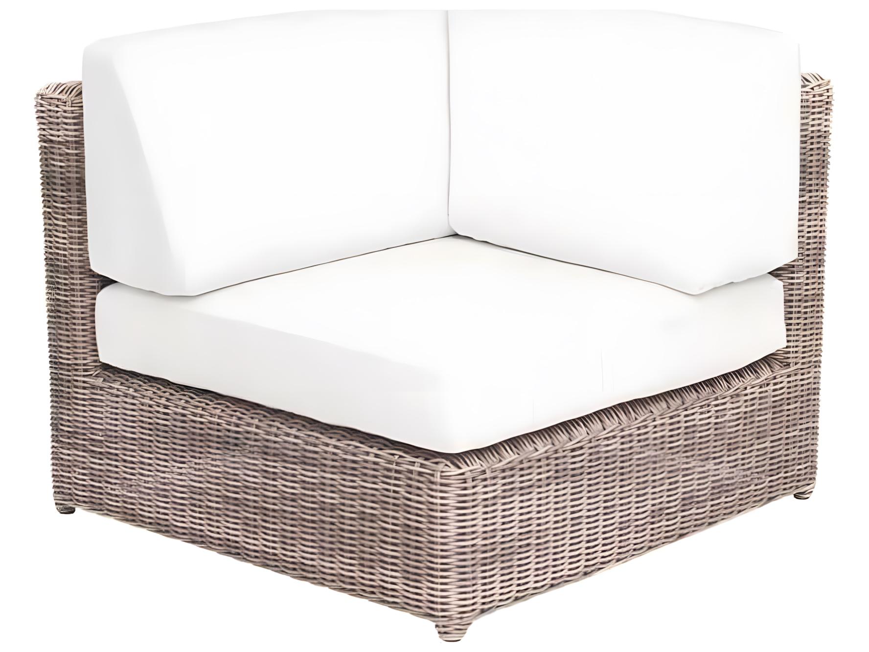 Kingsley Bate Sag Harbor Wicker Cushion Corner Lounge Chair