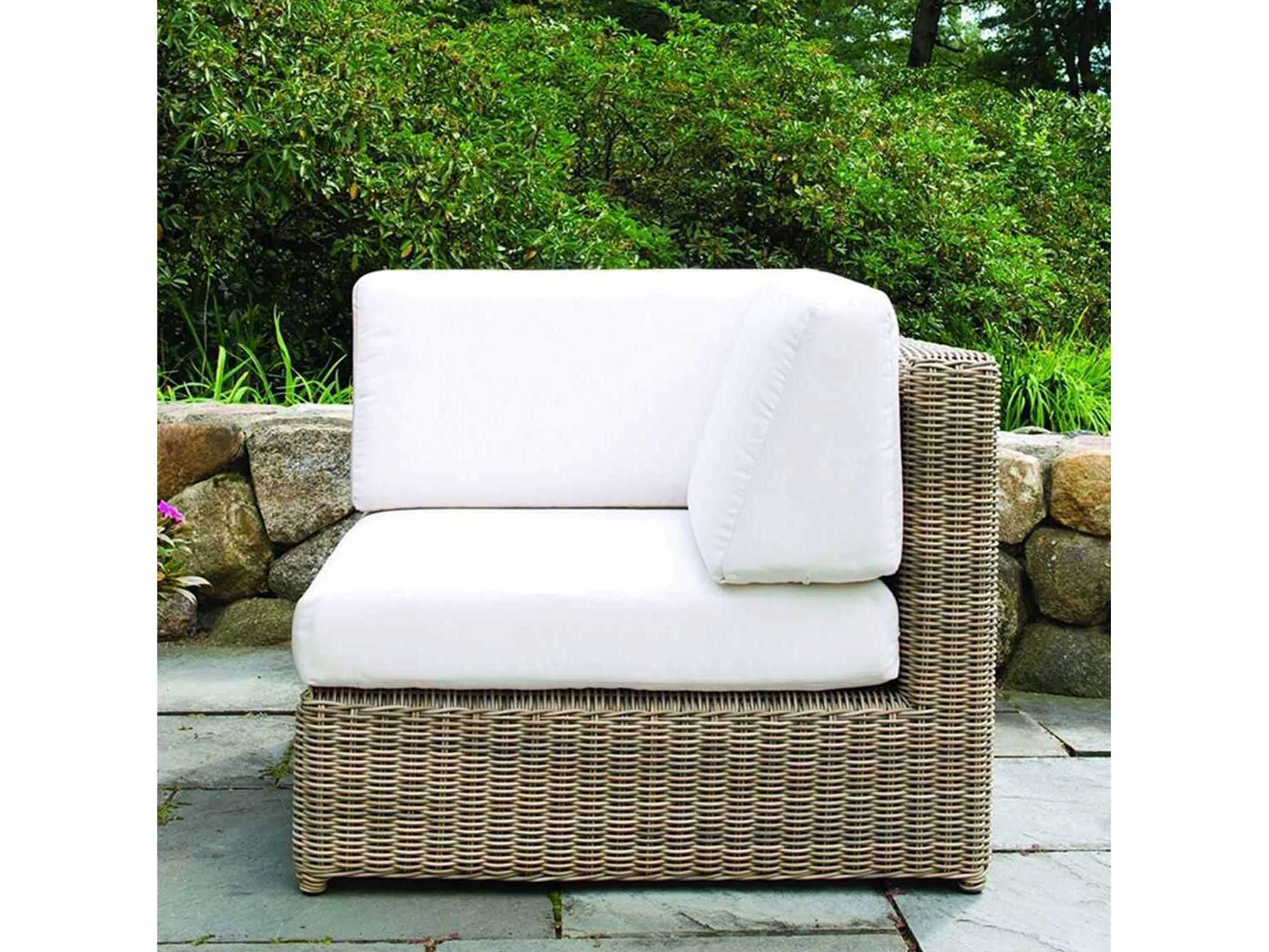 Kingsley Bate Sag Harbor Wicker Cushion Corner Lounge Chair