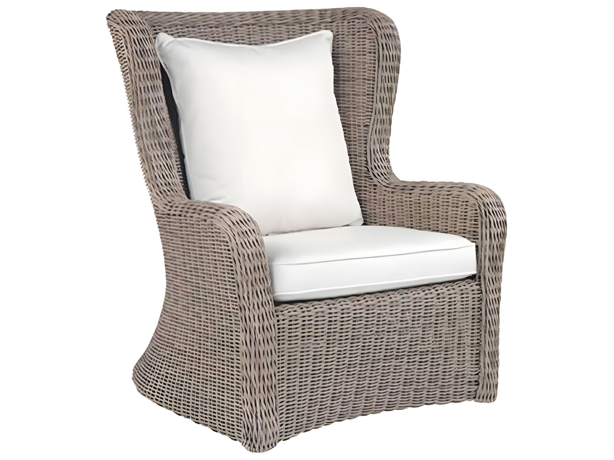 Kingsley Bate Special Order Sag Harbor Wicker Cushion Lounge Chair