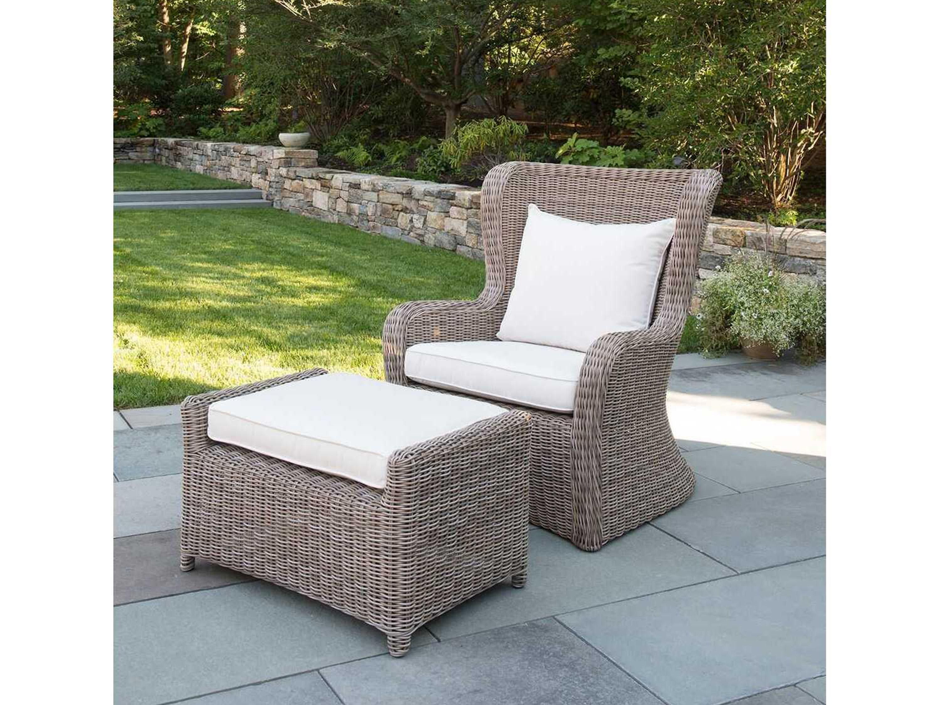 Kingsley Bate Special Order Sag Harbor Wicker Cushion Lounge Chair