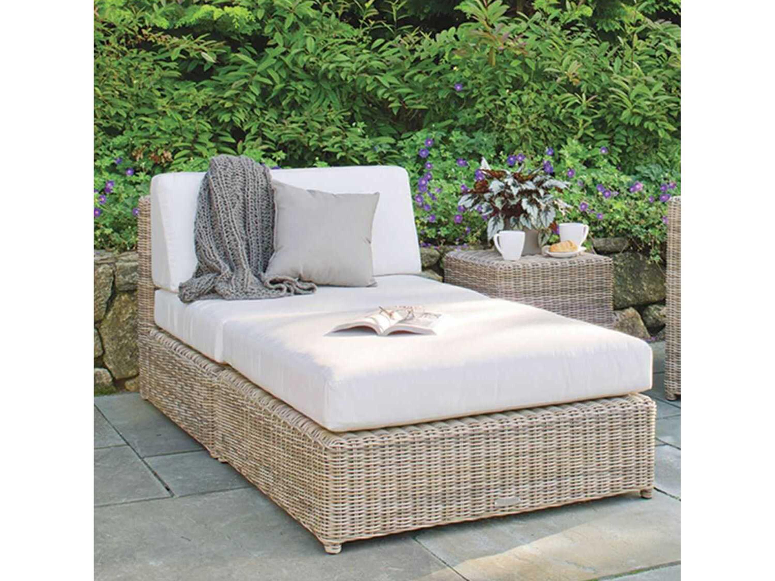 Kingsley Bate Special Order Sag Harbor Wicker Cushion Ottoman