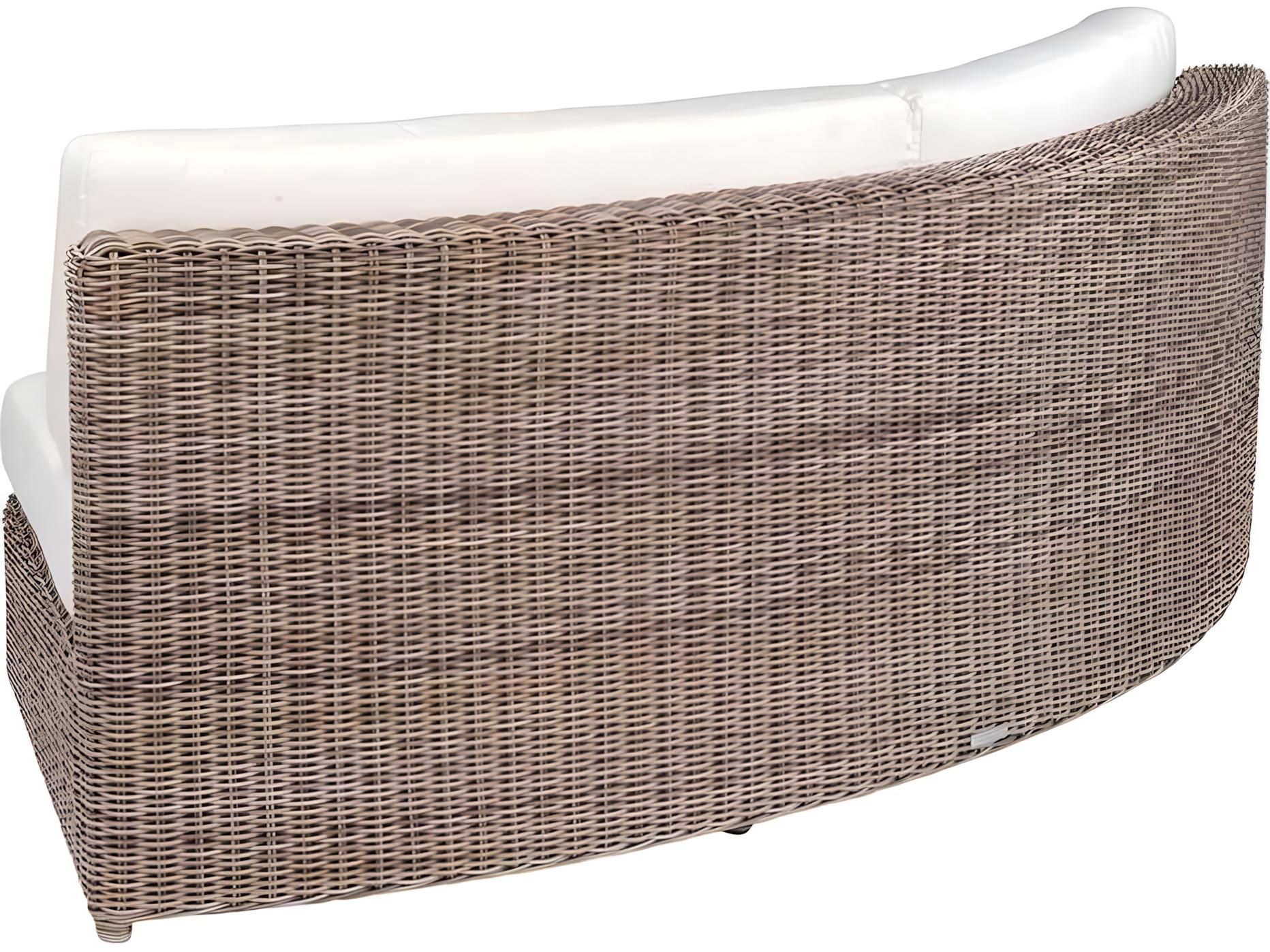 Kingsley Bate Sag Harbor Wicker Cushion Curved Modular Loveseat