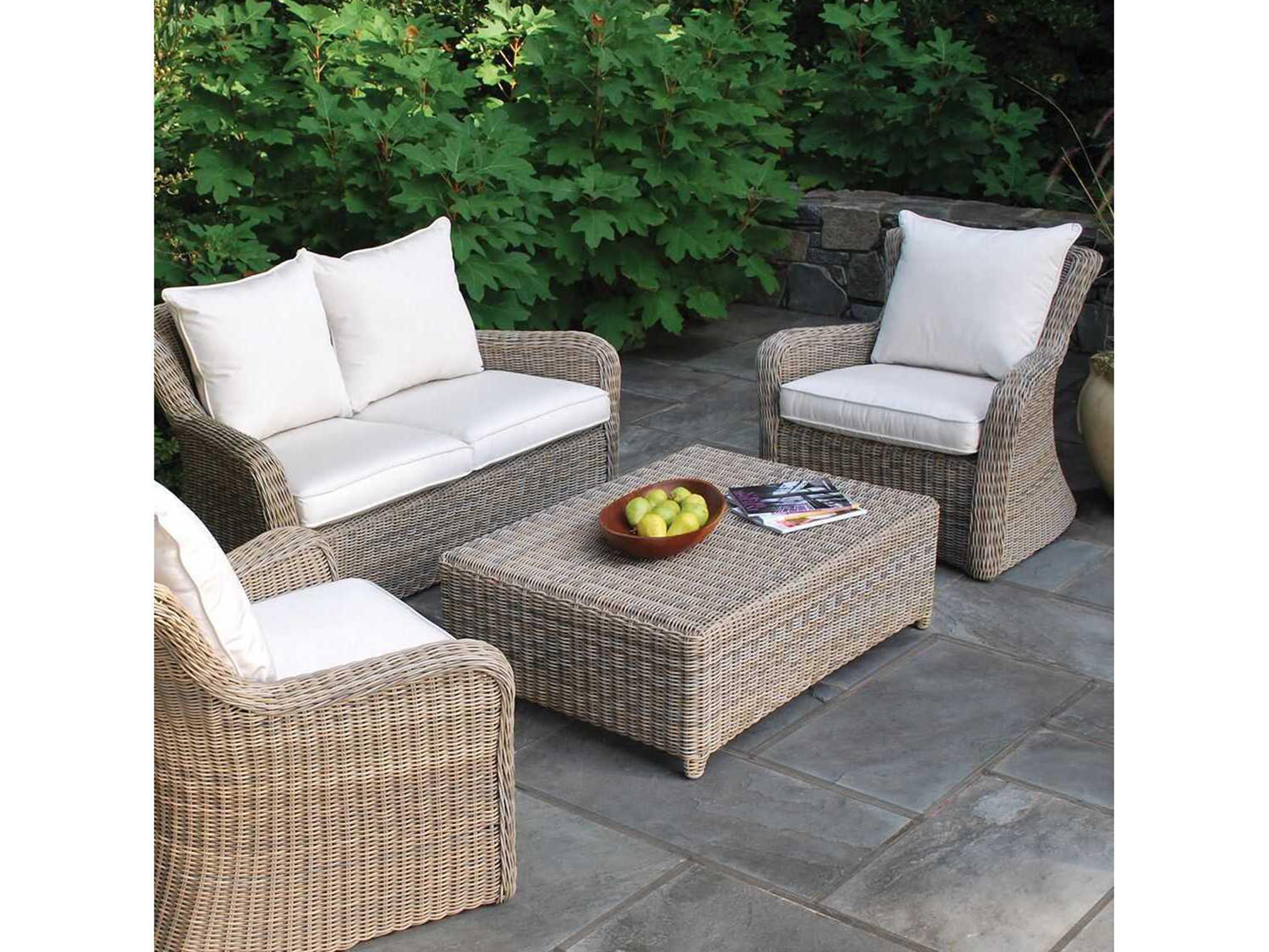 Kingsley Bate Sag Harbor Wicker 45"W x 32"D Rectangular Coffee Table