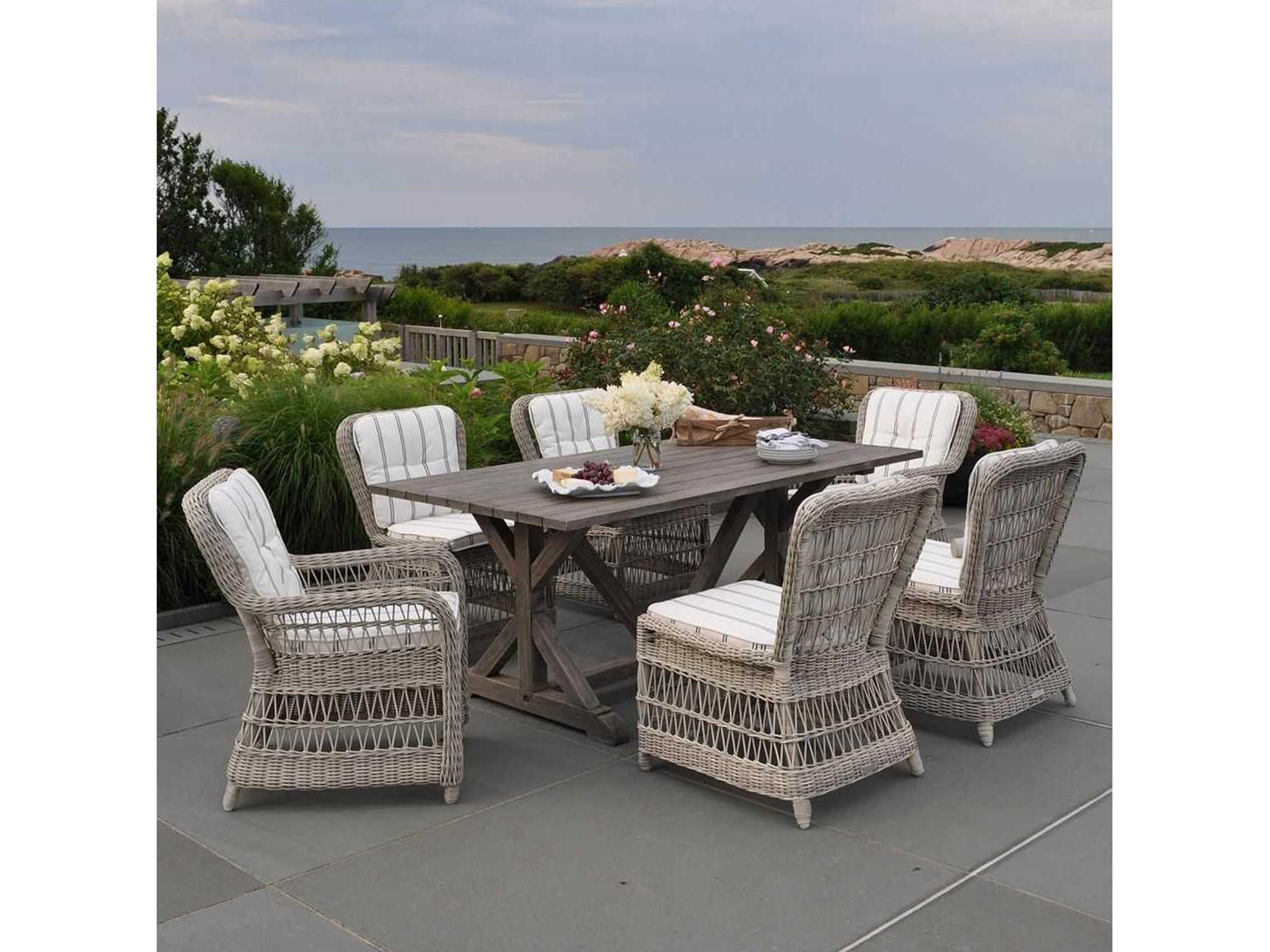 Kingsley Bate Special Order Southampton Wicker Cushion Dining Side Chair