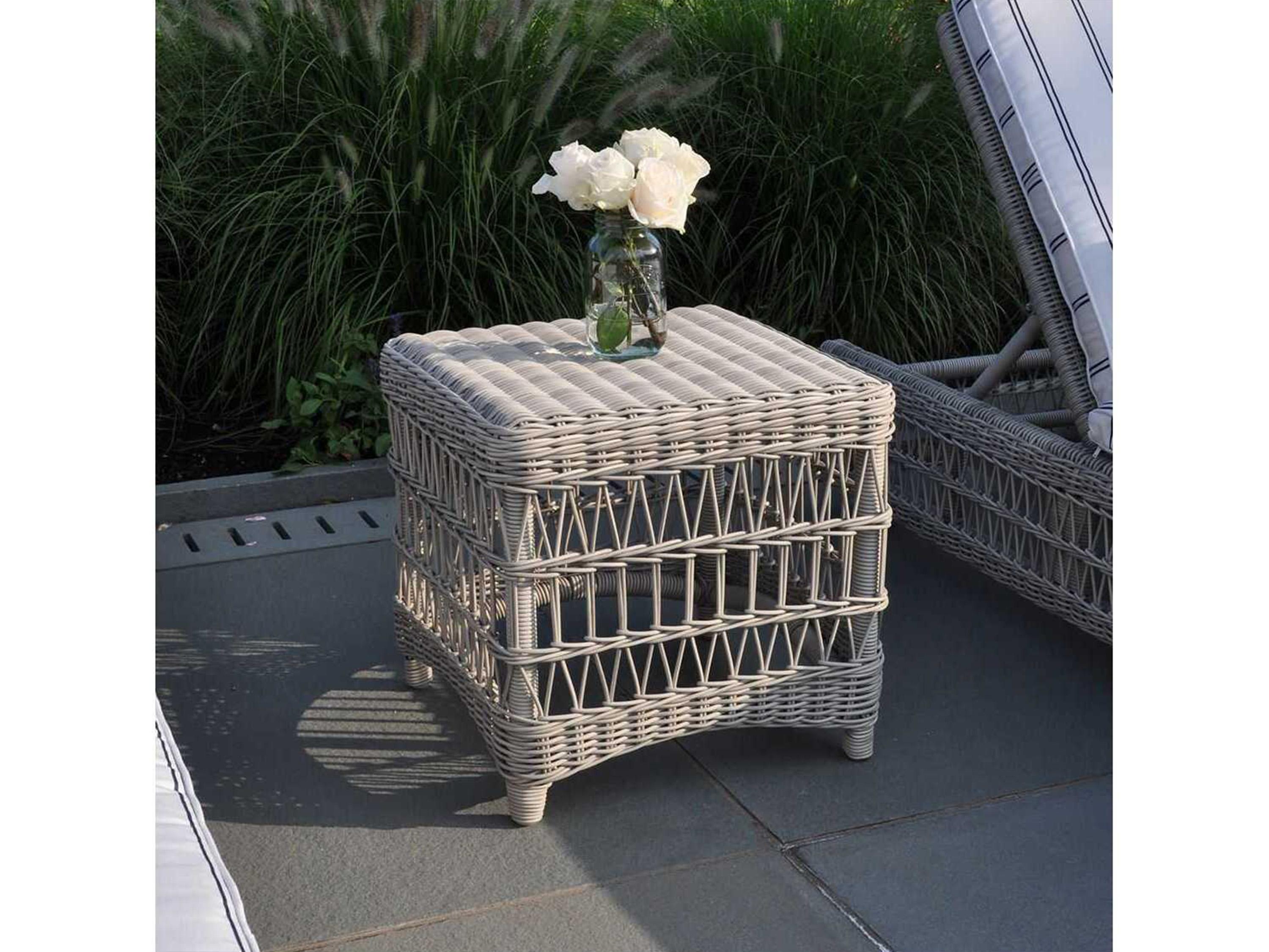 Kingsley Bate Special Order Southampton Wicker 20" Wide Square End Table