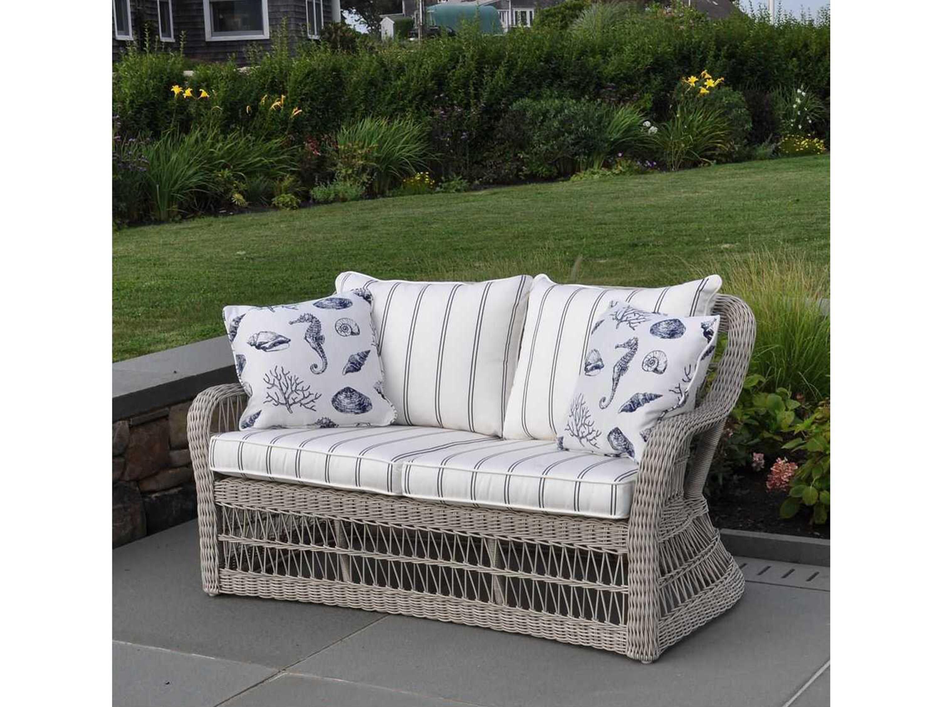 Kingsley Bate Southampton Wicker Cushion Loveseat