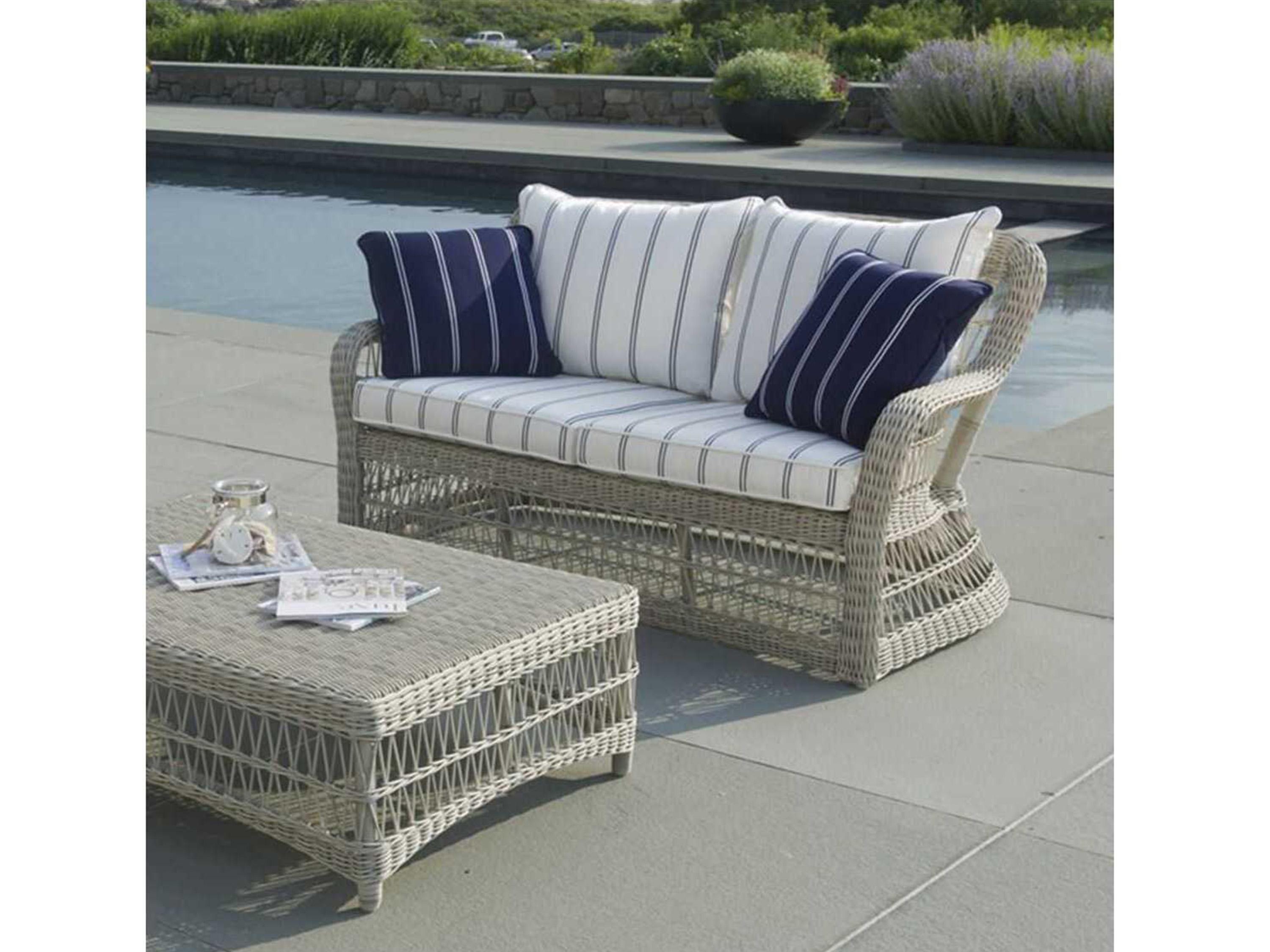 Kingsley Bate Southampton Wicker Cushion Loveseat