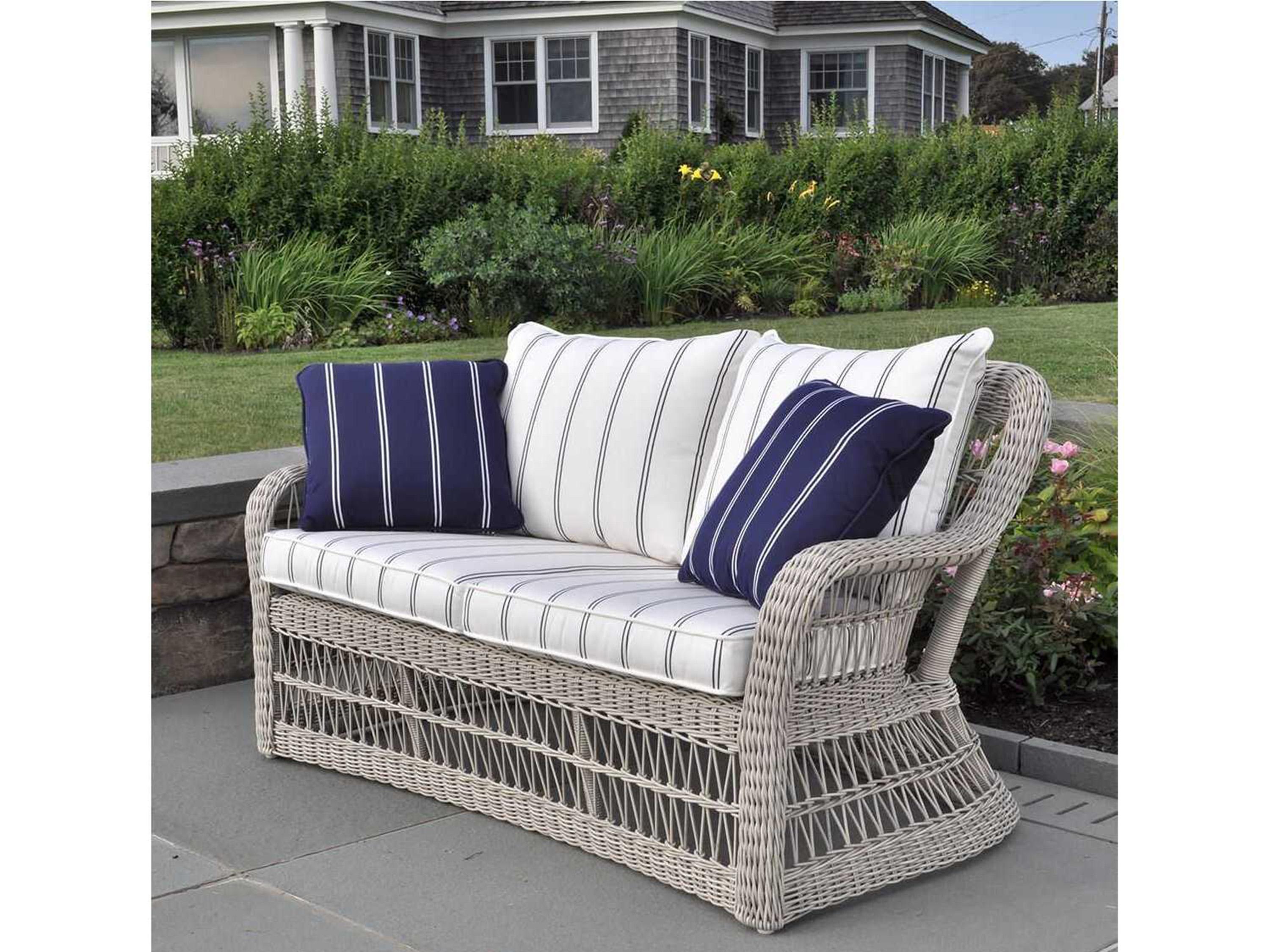 Kingsley Bate Special Order Southampton Wicker Cushion Loveseat