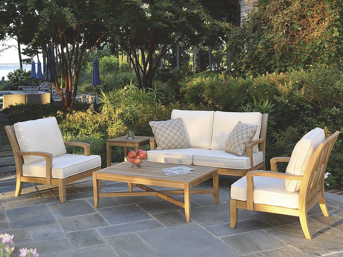 Kingsley Bate Somerset Teak Cushion Lounge Set