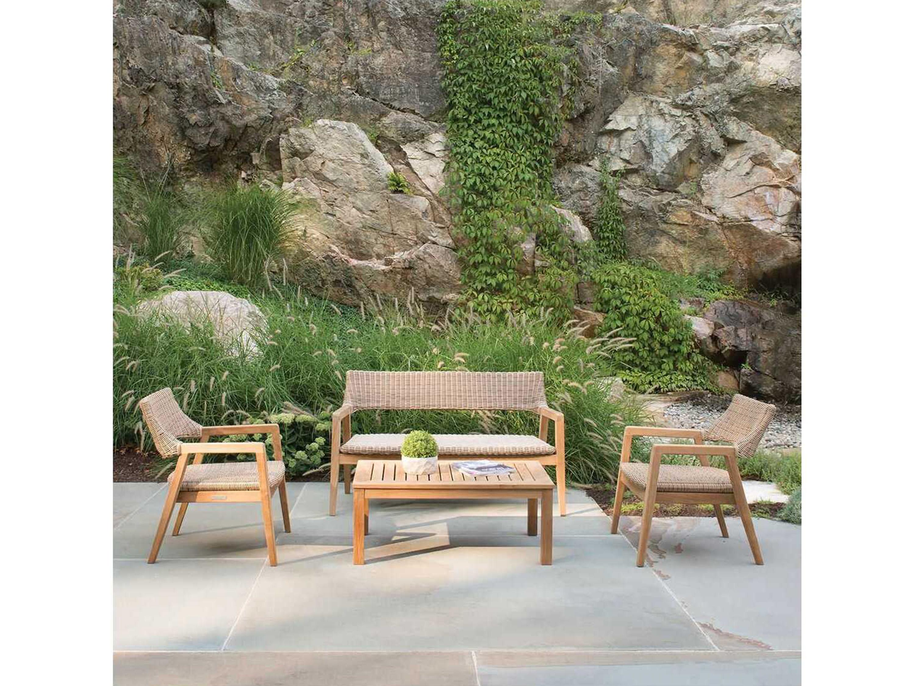 Kingsley Bate Spencer Teak Wicker Loveseat