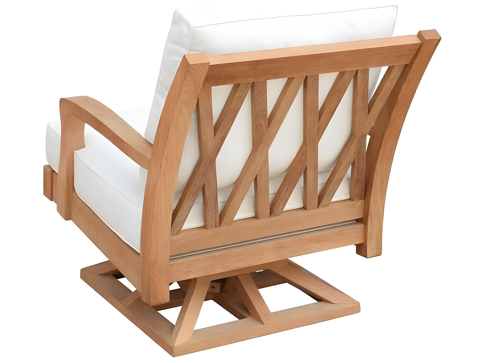 Kingsley Bate Special Order Somerset Teak Cushion Swivel Rocker Lounge Chair