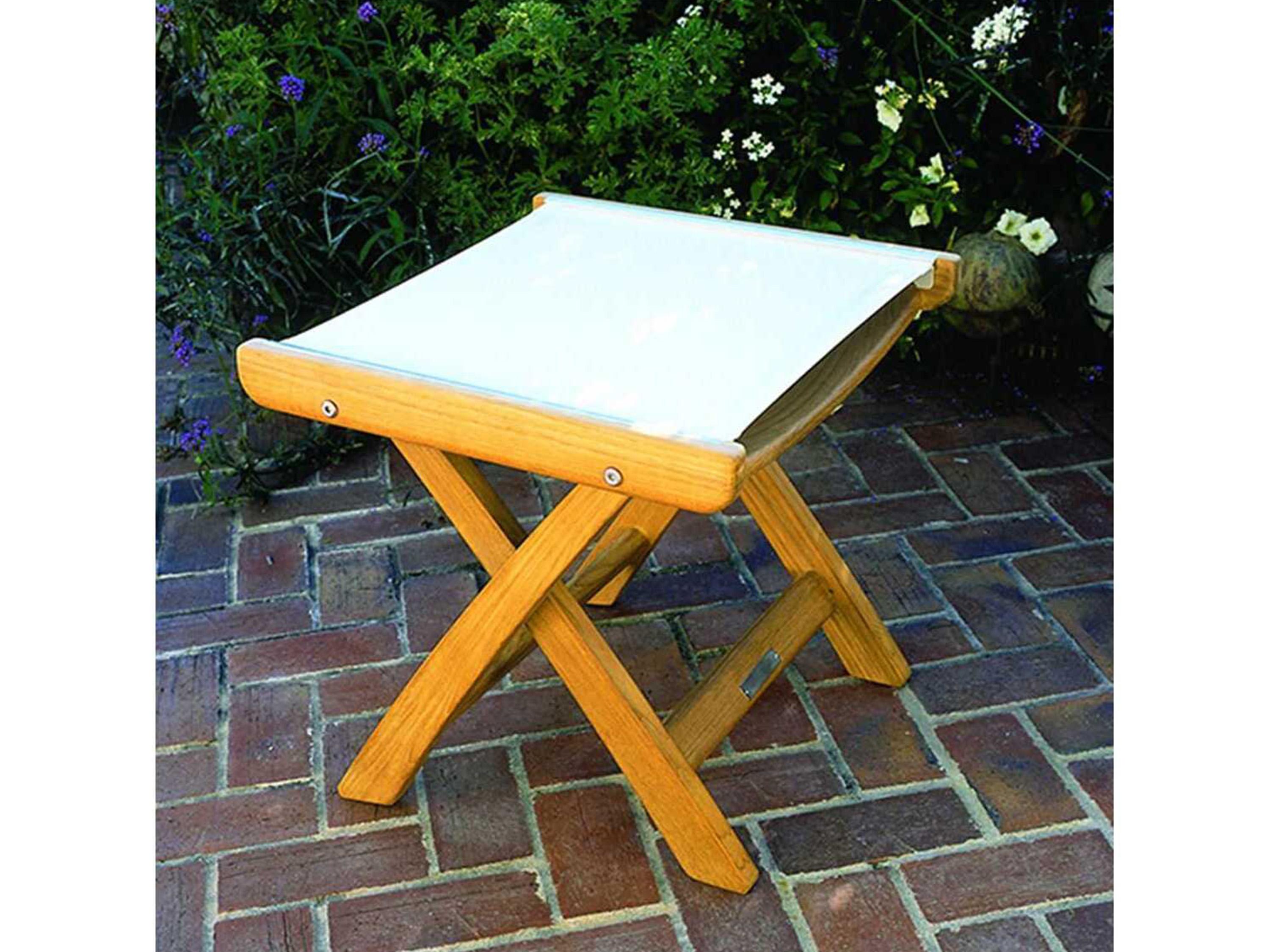 Kingsley Bate Special Order St. Tropez Teak Sling Ottoman