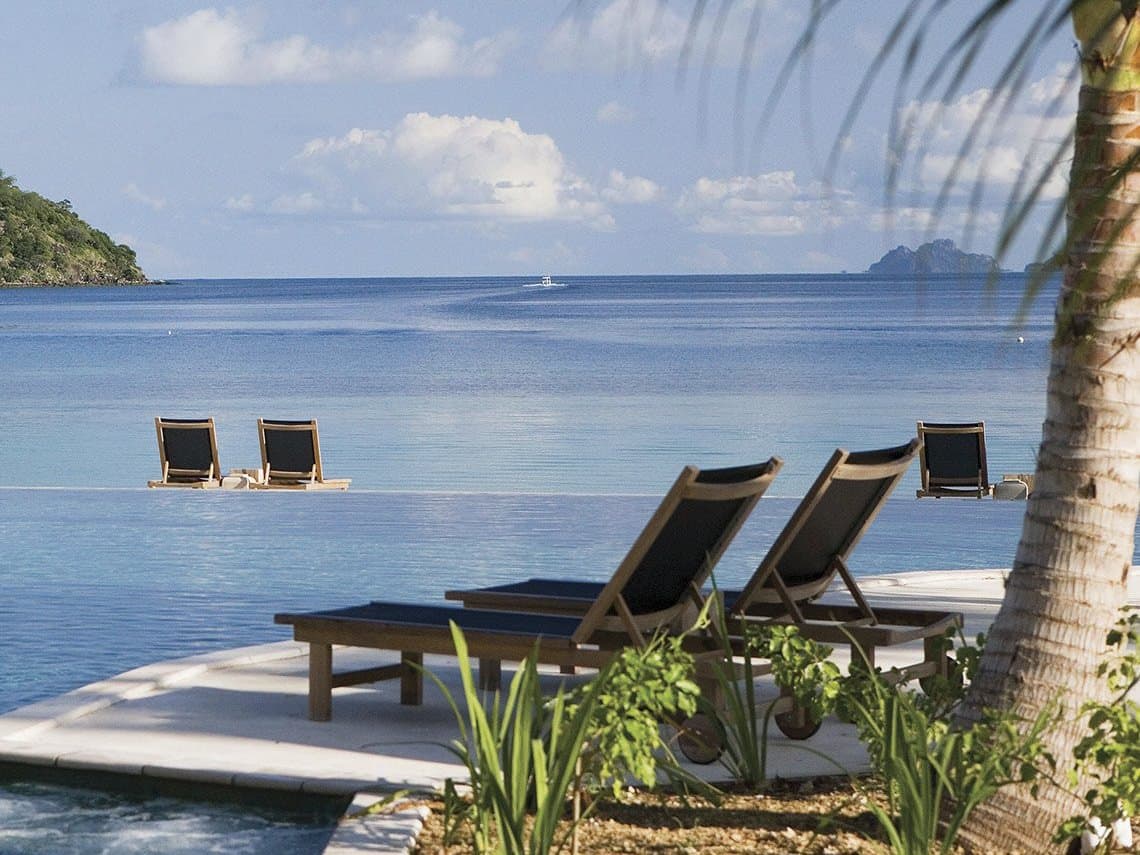 Kingsley Bate St. Tropez Teak Sling Lounge Set