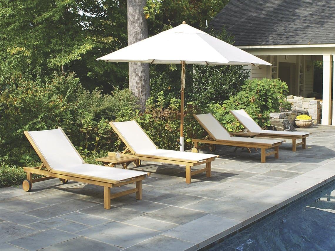 Kingsley Bate St. Tropez Teak Sling Lounge Set