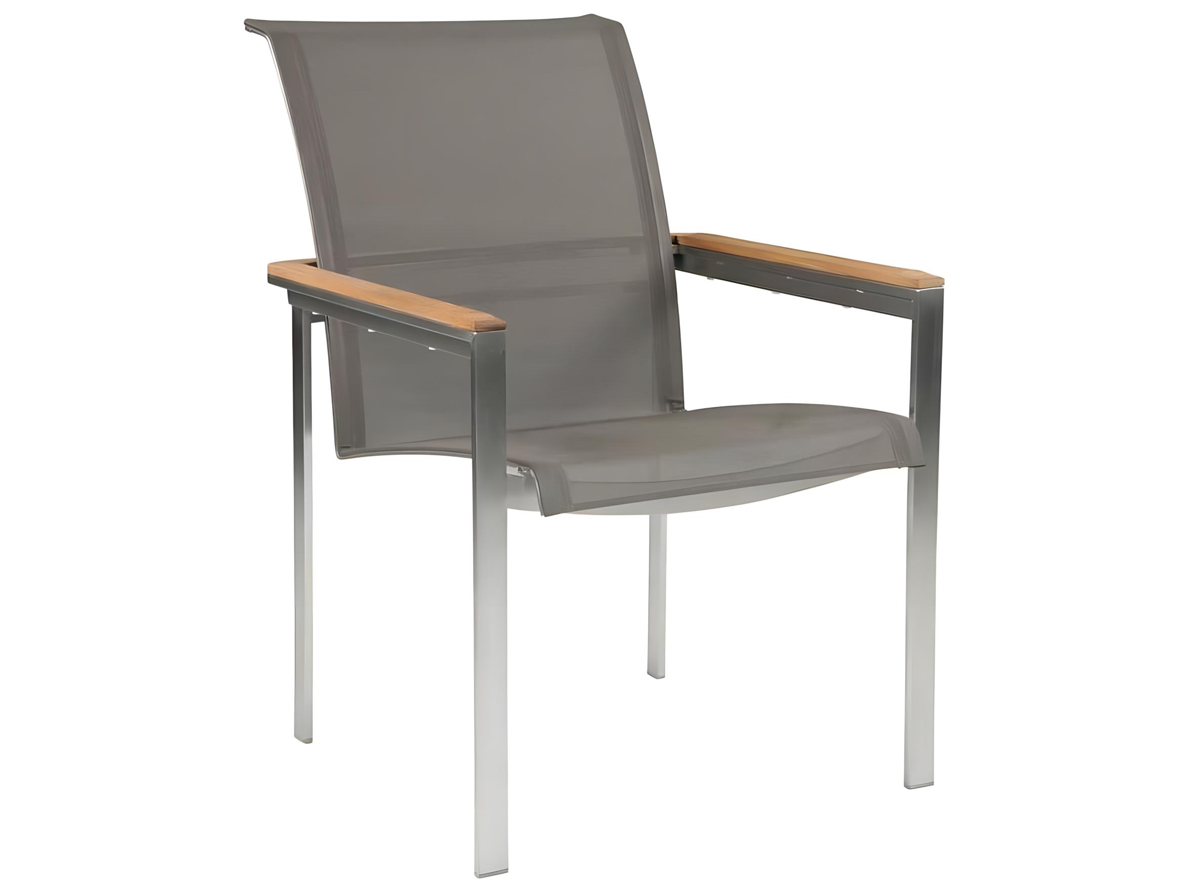 Kingsley Bate Tivoli Stainless Steel Sling Dining Arm Chair