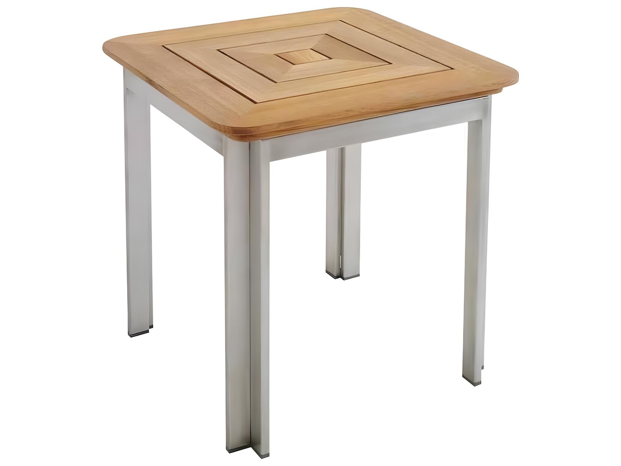 Kingsley Bate Tivoli Stainless Steel 17.5" Wide Square End Table