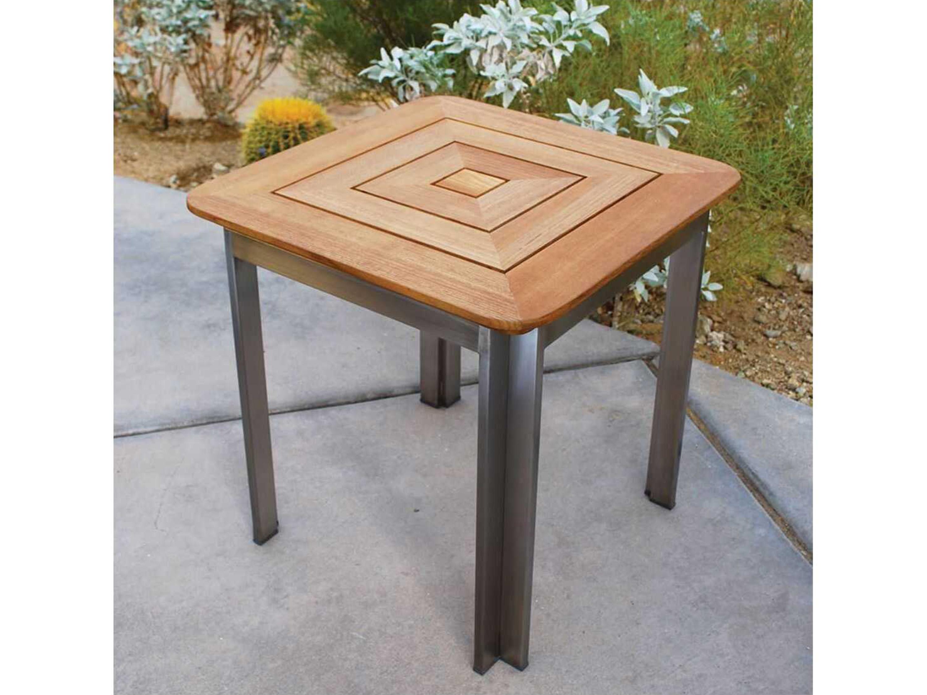 Kingsley Bate Tivoli Stainless Steel 17.5" Wide Square End Table