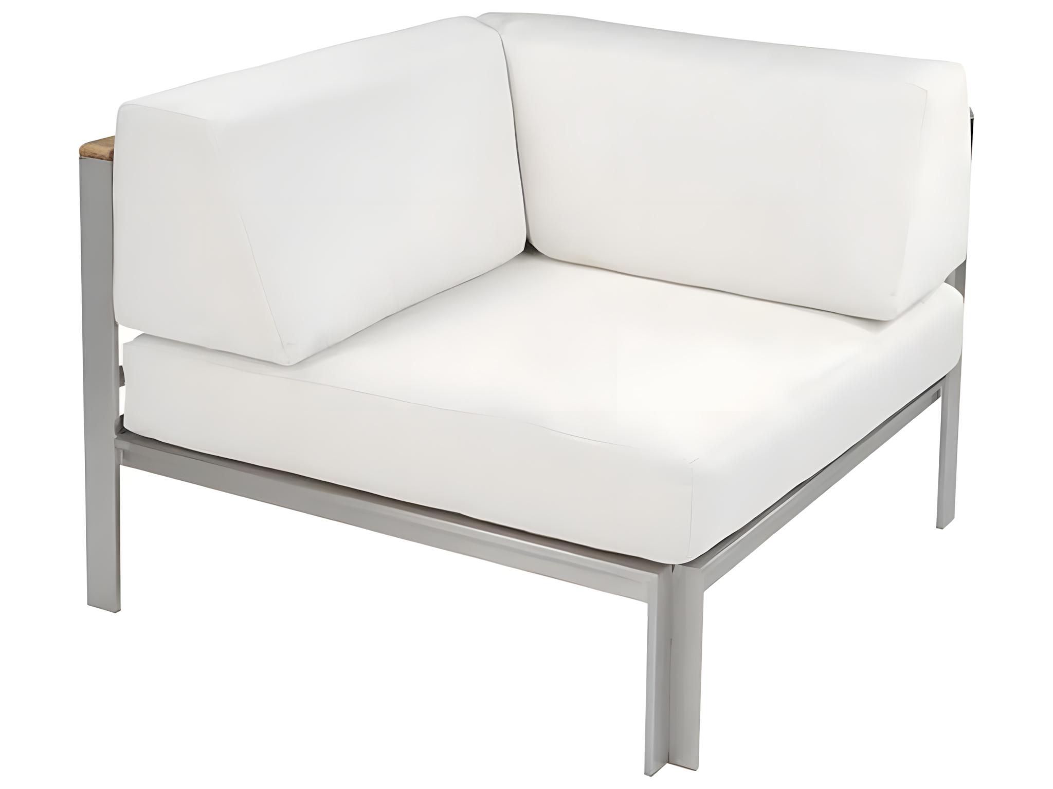 Kingsley Bate Tivoli Stainless Steel Cushion Square Corner Lounge Chair