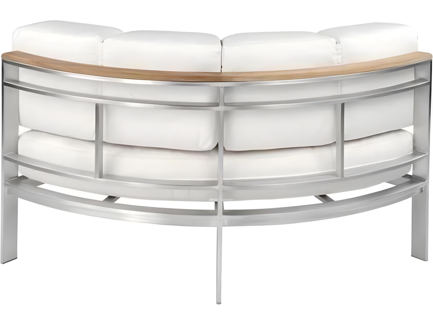 Kingsley Bate Tivoli Stainless Steel Cushion Curved Corner Lounge Chair