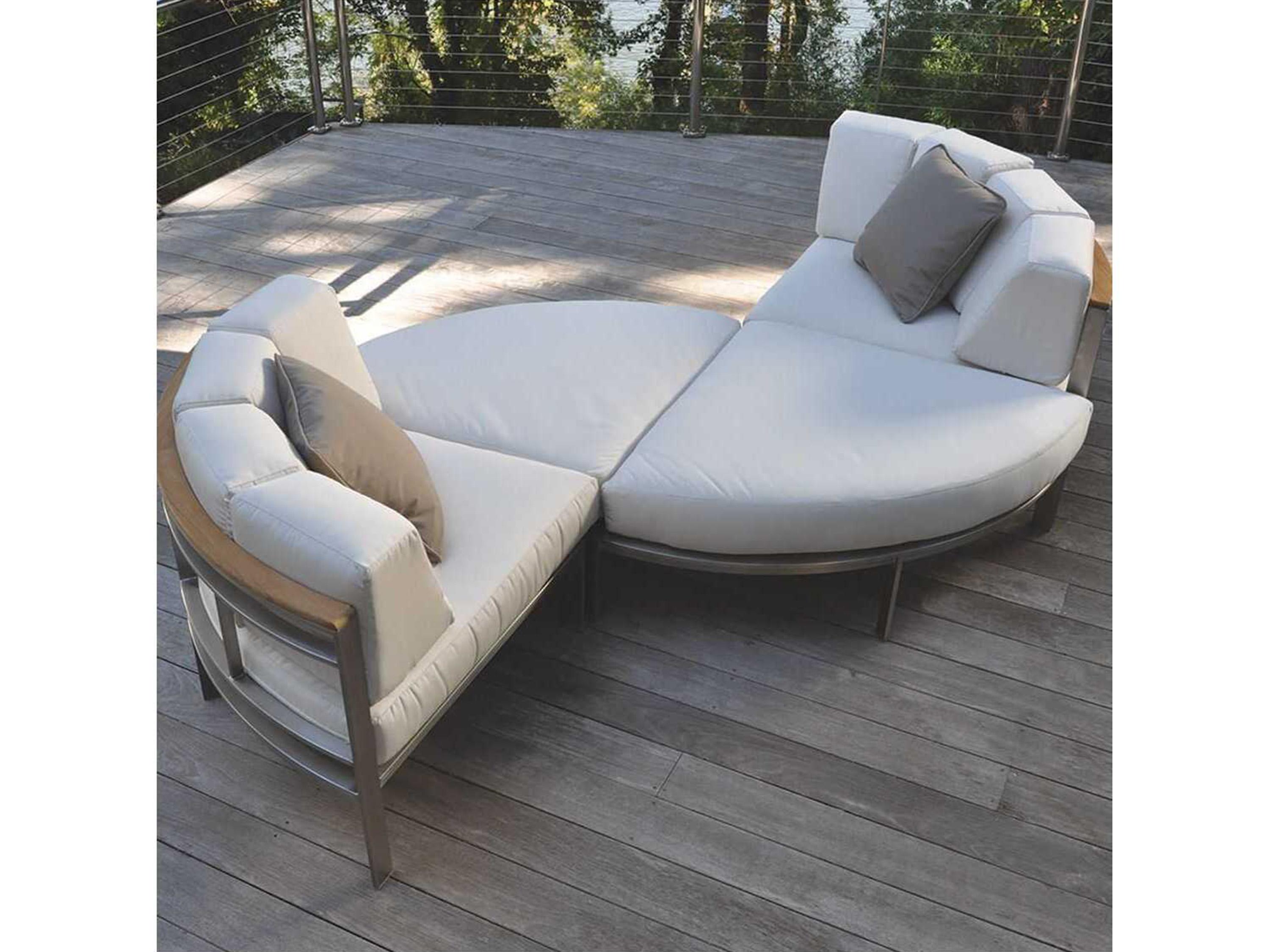 Kingsley Bate Tivoli Stainless Steel Cushion Curved Corner Lounge Chair