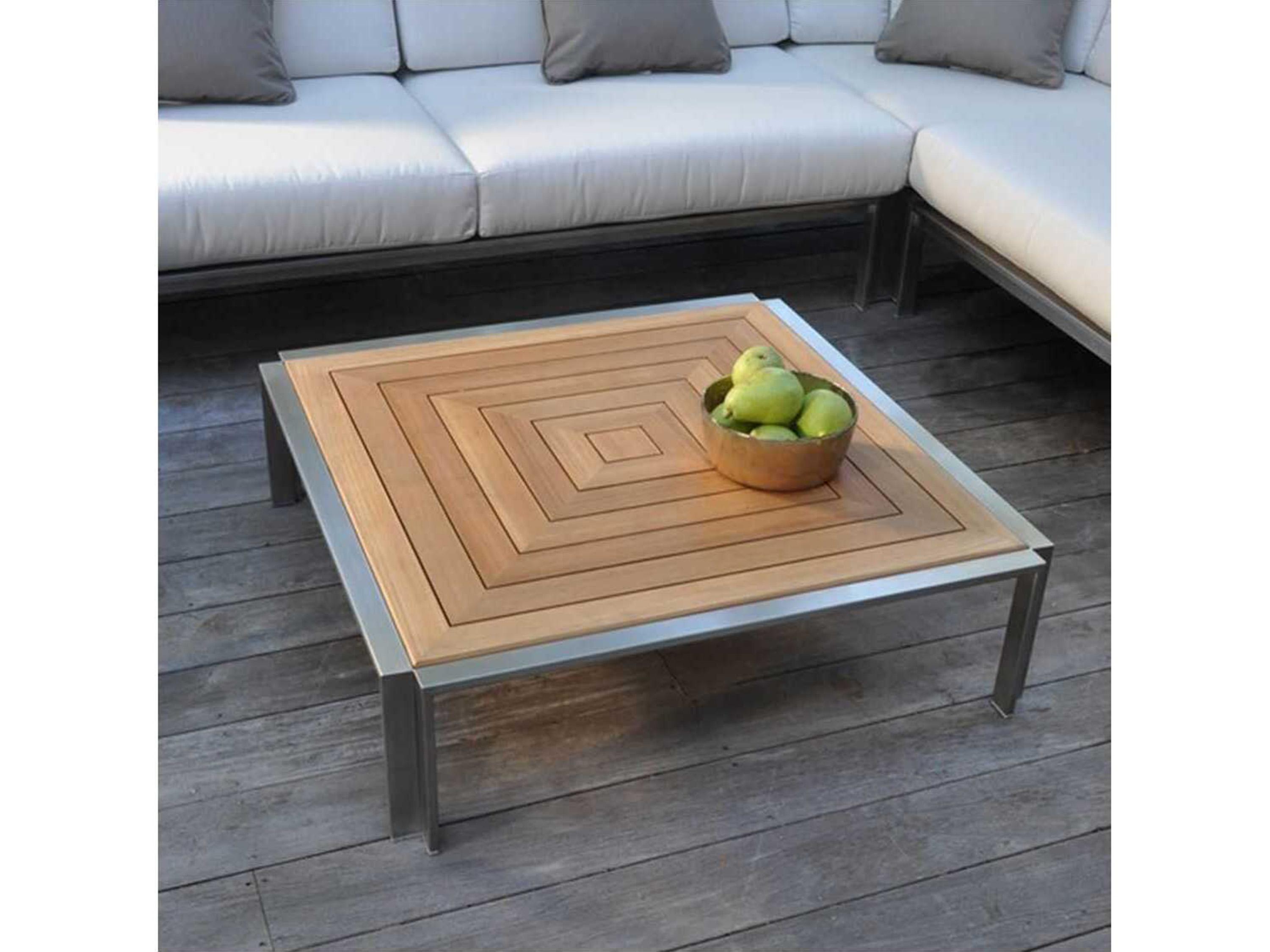 Kingsley Bate Tivoli Stainless Steel Square Coffee Table