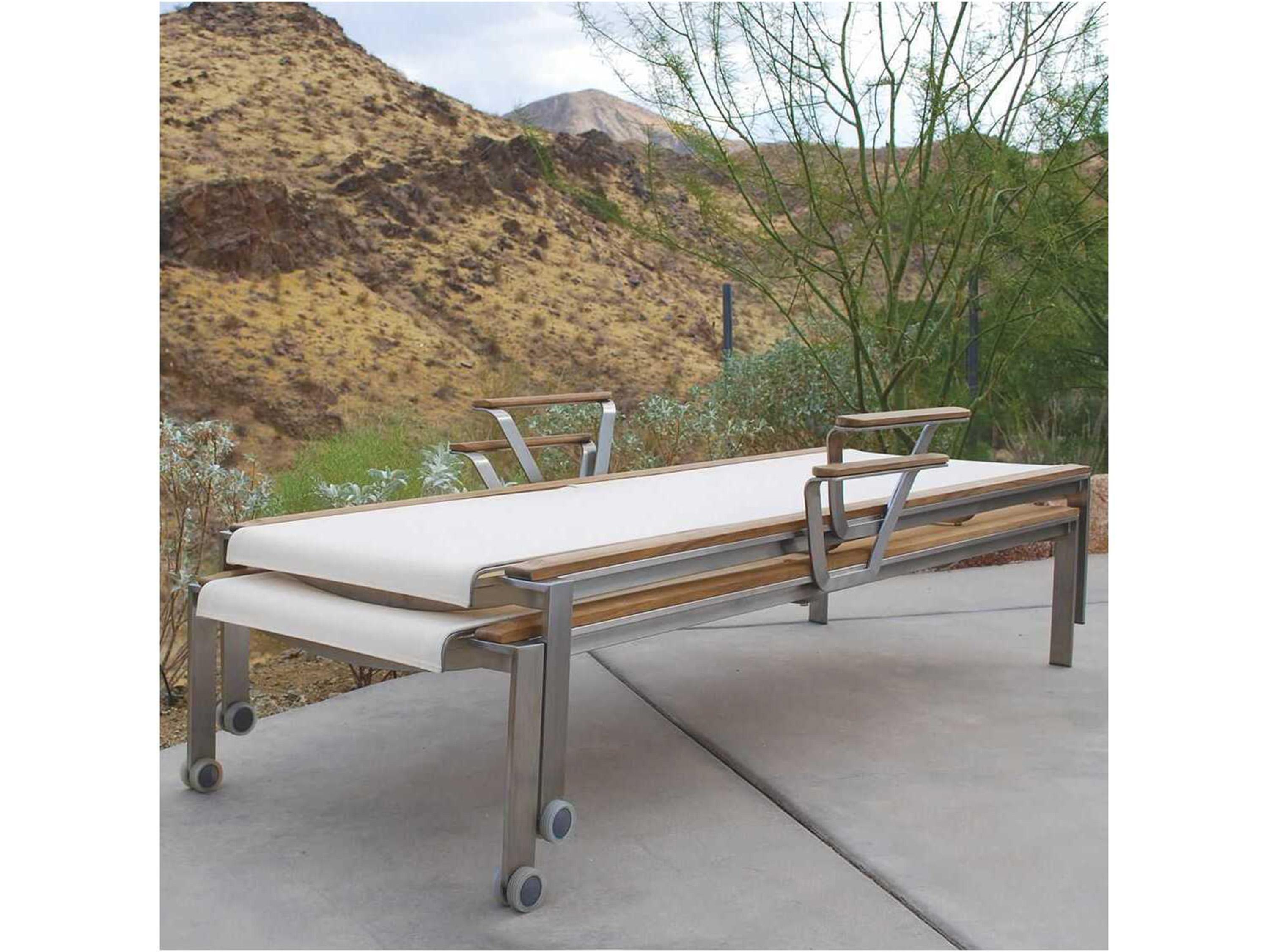 Kingsley Bate Tivoli Stainless Steel Sling Chaise Lounge