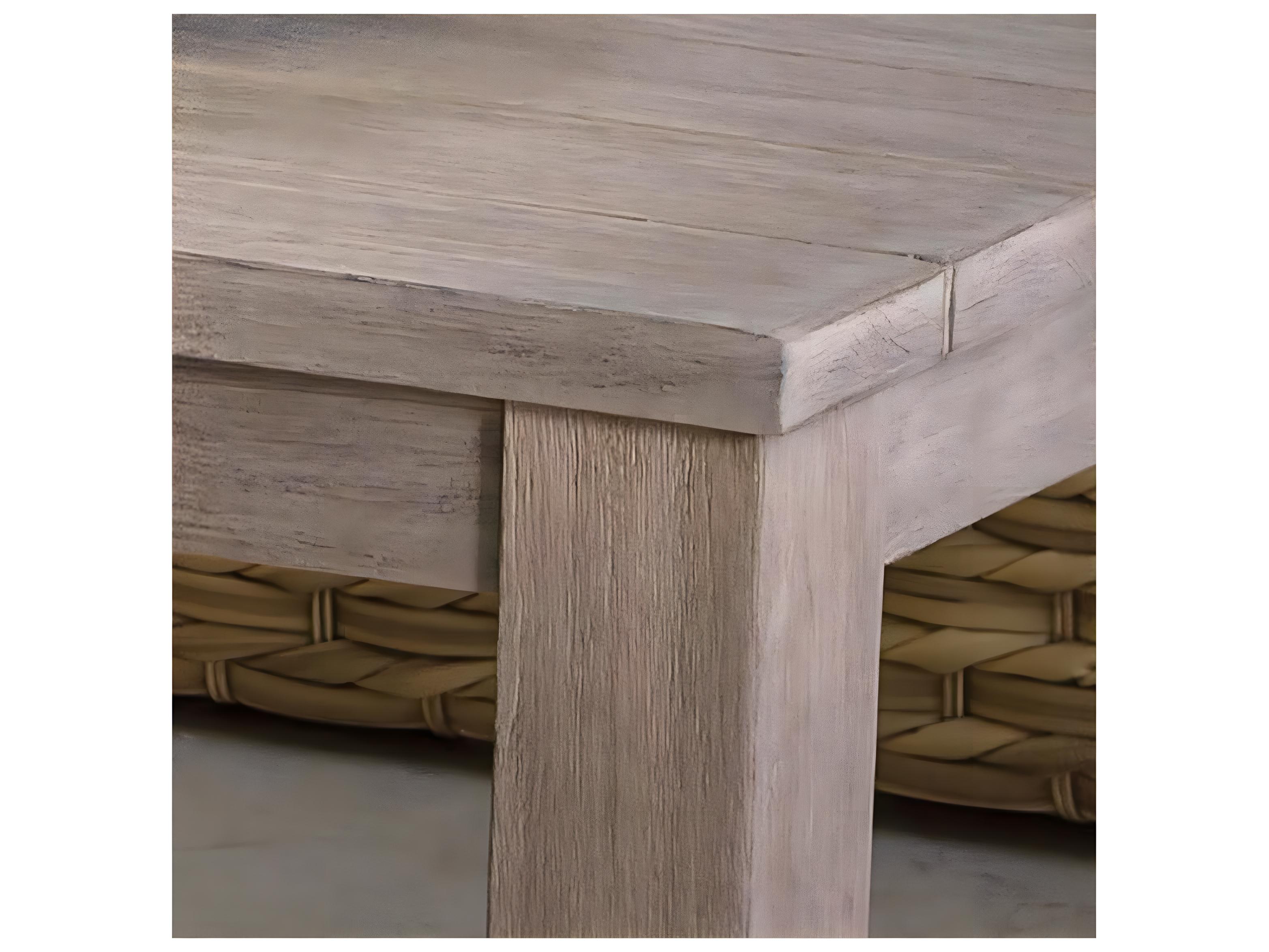 Kingsley Bate Tuscany Teak Square Umbrella Hole Dining Table