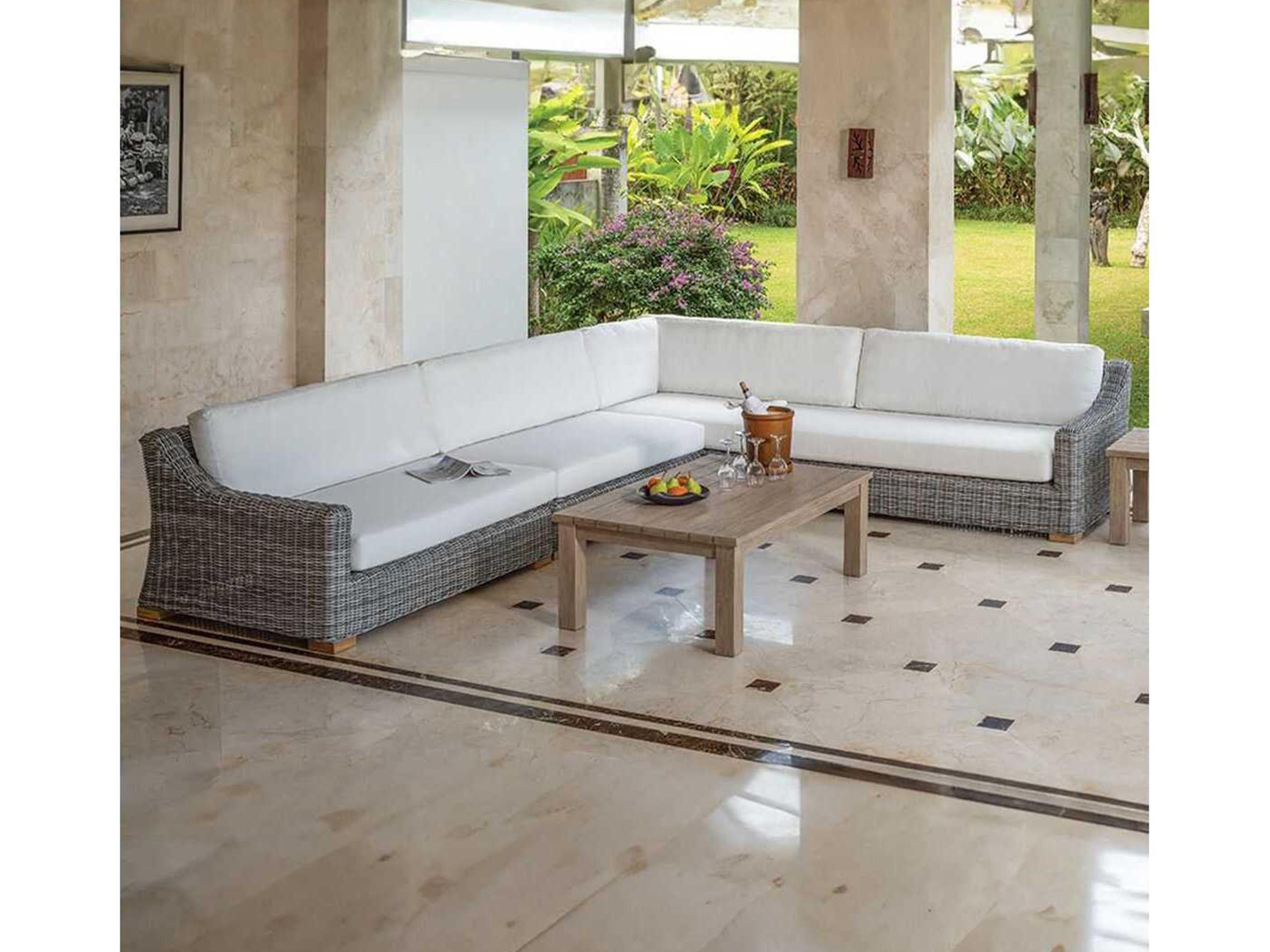 Kingsley Bate Tortola Wicker Cushion Left Arm Facing Sofa