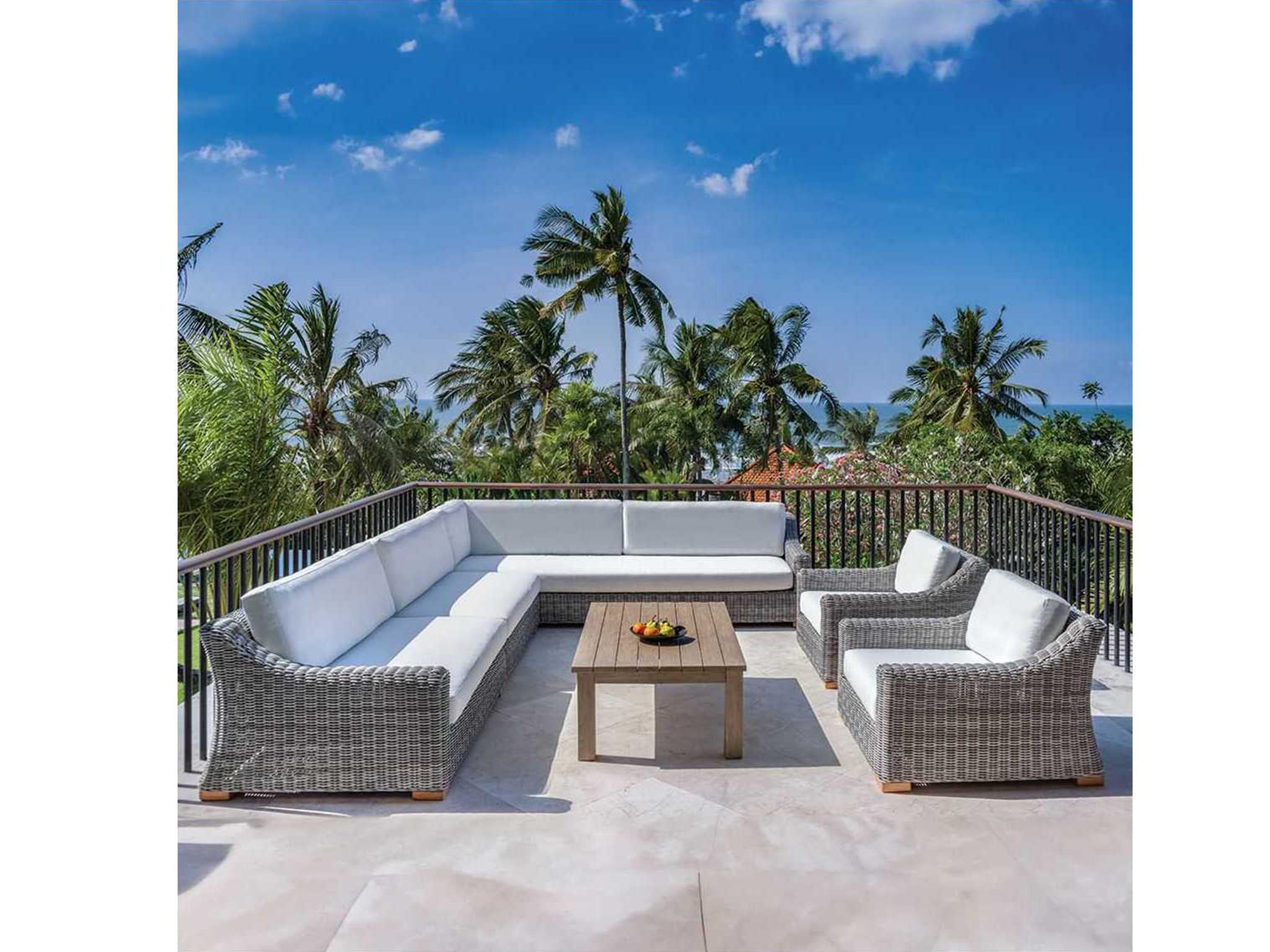 Kingsley Bate Tortola Wicker Cushion Right Arm Facing Sofa