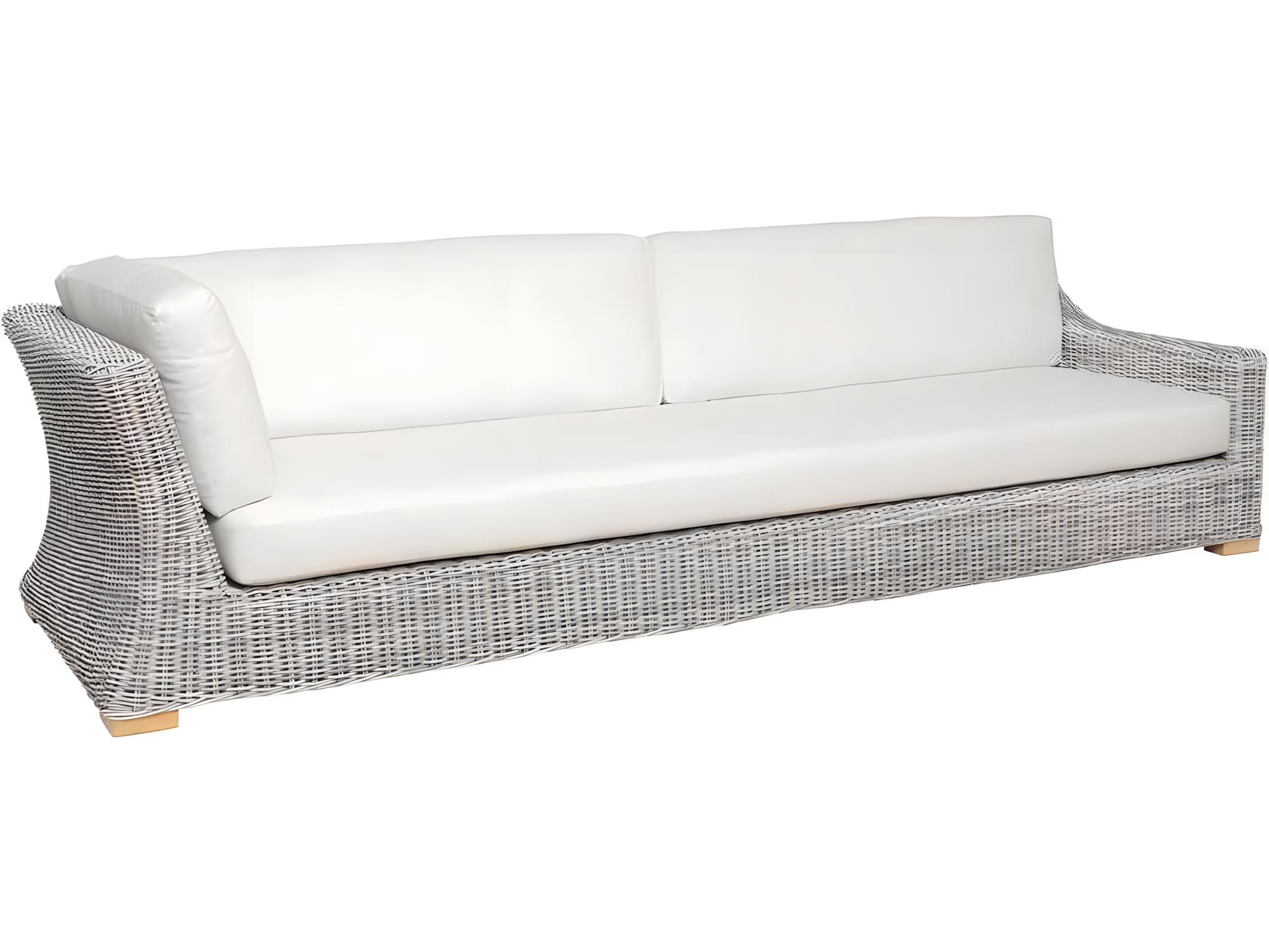 Kingsley Bate Special Order Tortola Wicker Cushion Right Arm Facing Sofa