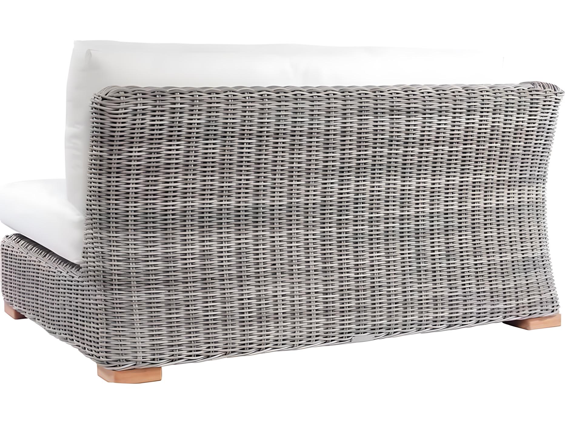 Kingsley Bate Tortola Wicker Cushion Left Arm Facing Loveseat