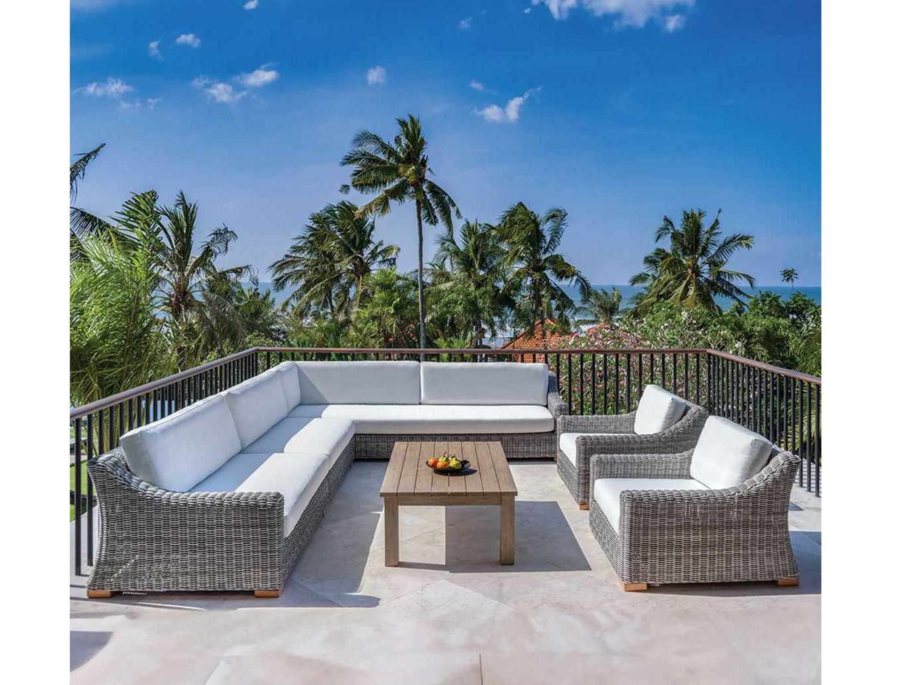 Kingsley Bate Special Order Tortola Wicker Cushion Left Arm Facing Loveseat