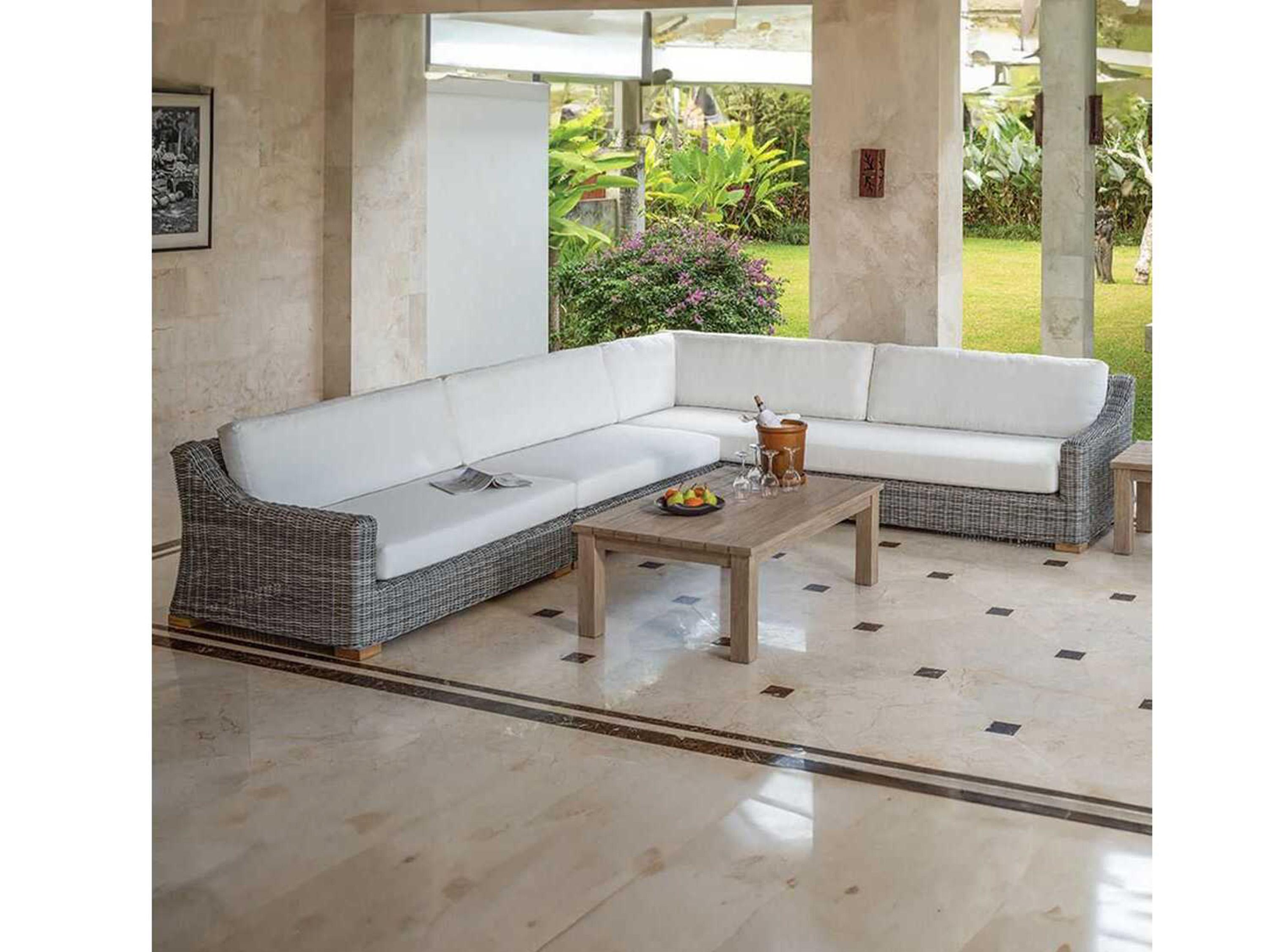 Kingsley Bate Special Order Tortola Wicker Cushion Left Arm Facing Loveseat