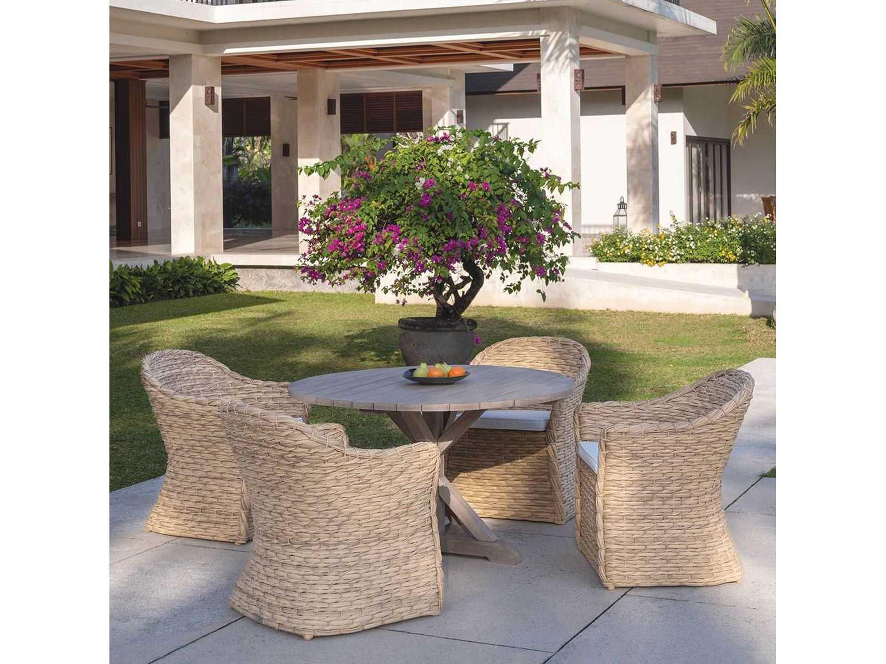 Kingsley Bate Vero Wicker Cushion Dining Arm Chair