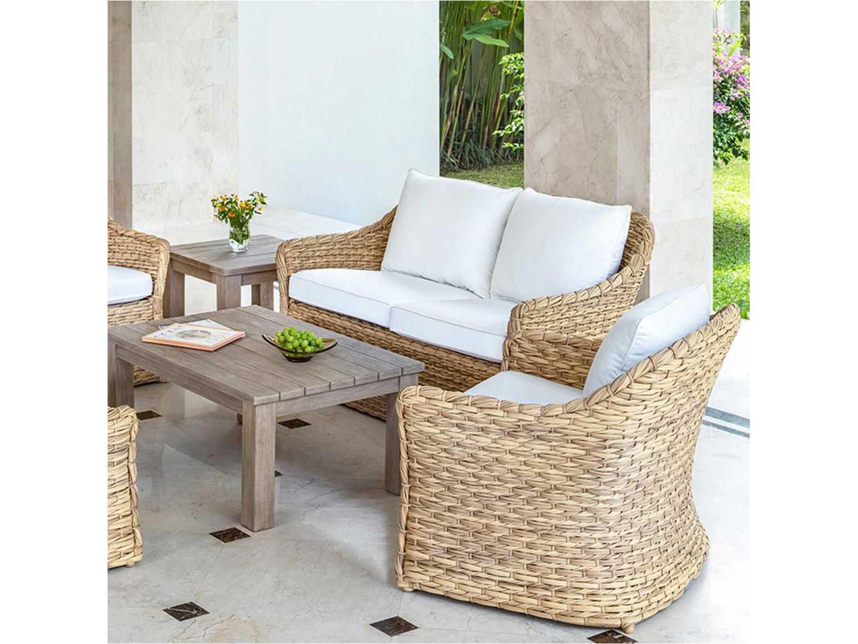 Kingsley Bate Special Order Vero Wicker Cushion Loveseat